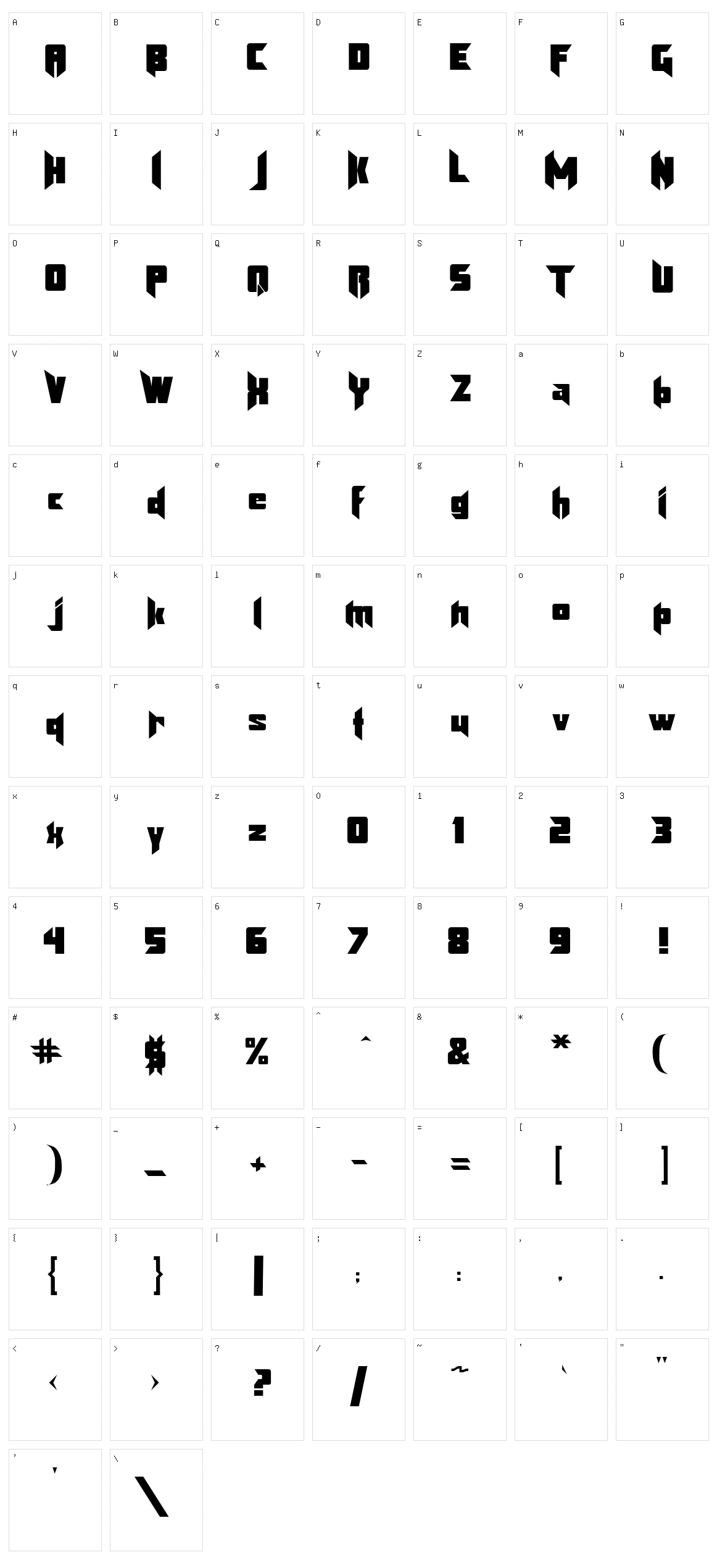 Klingon Blade Character Set