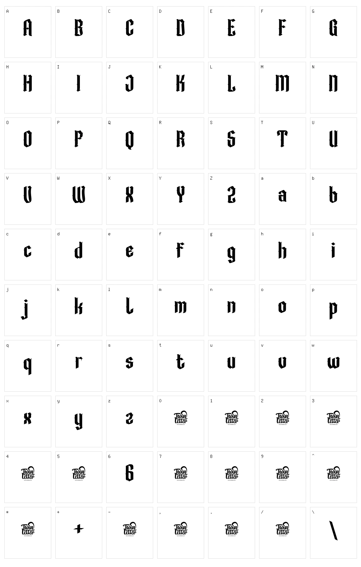 Kohirug Character Set