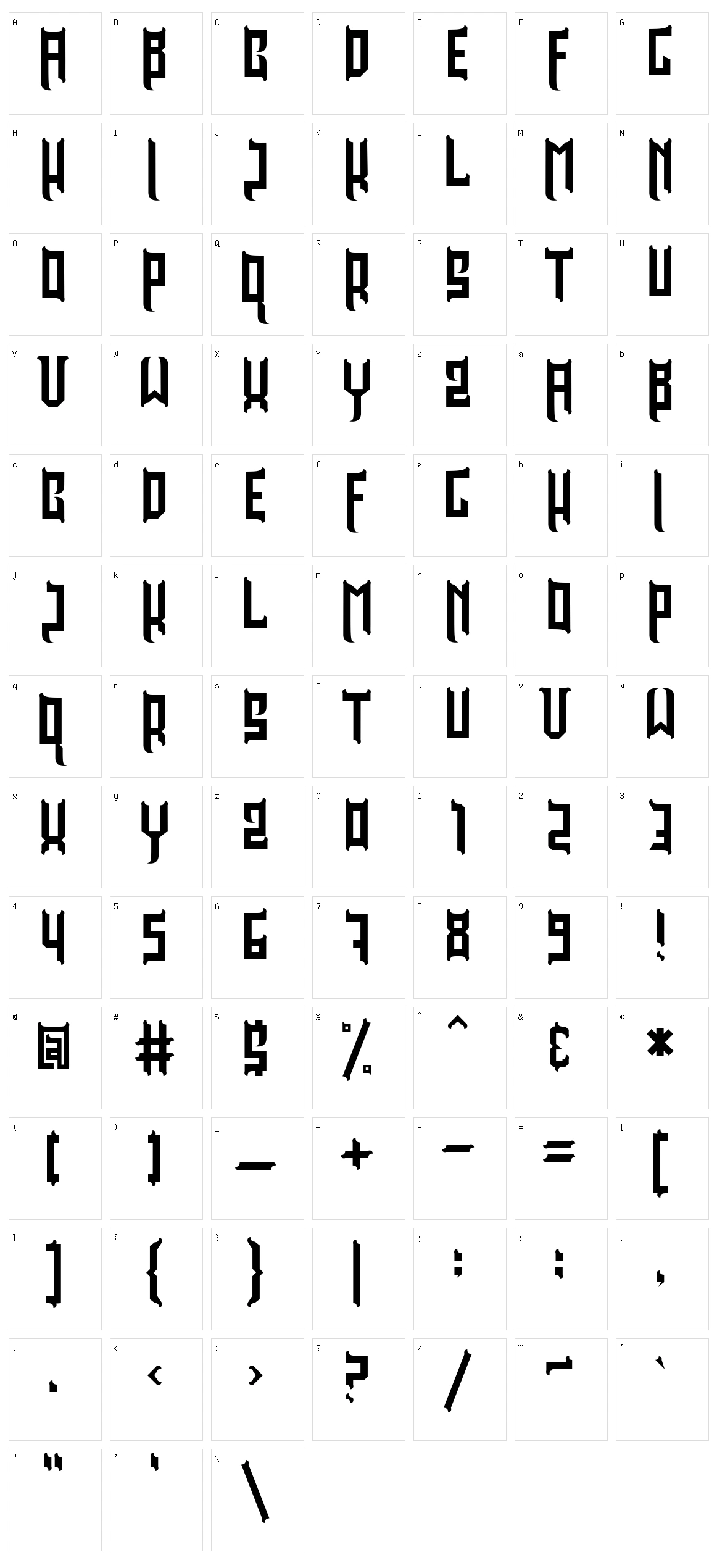 Koralens Character Set