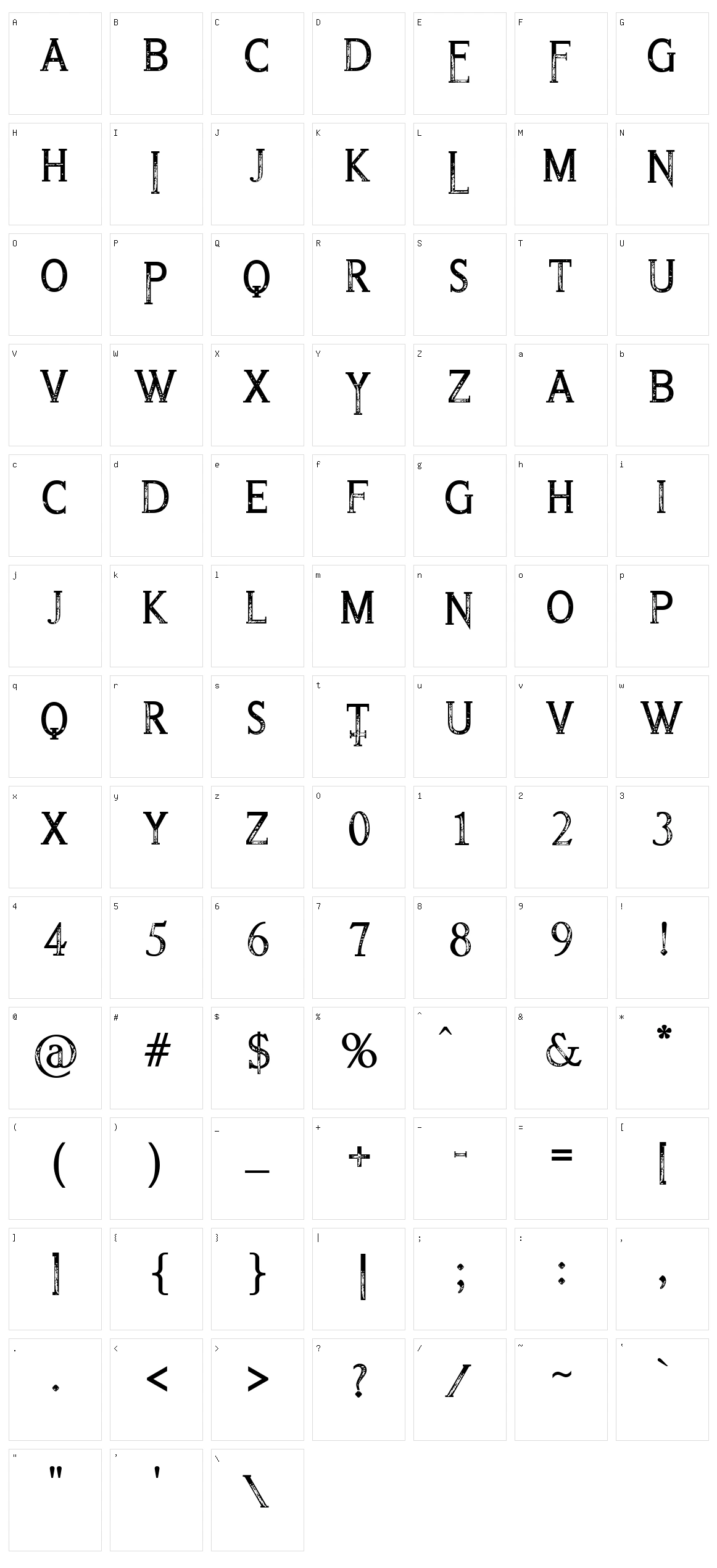 Last Rite Character Set