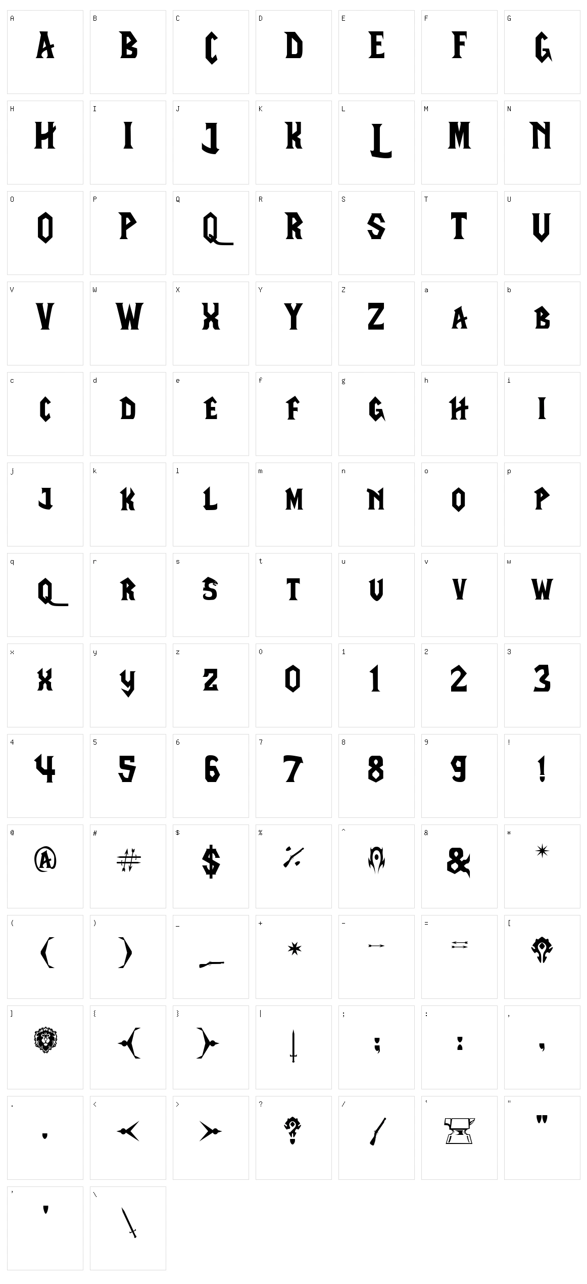 LifeCraft Character Set