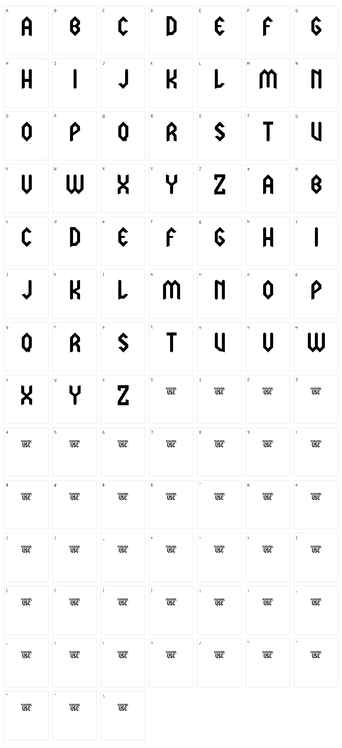 LJ Power Metal Character Set