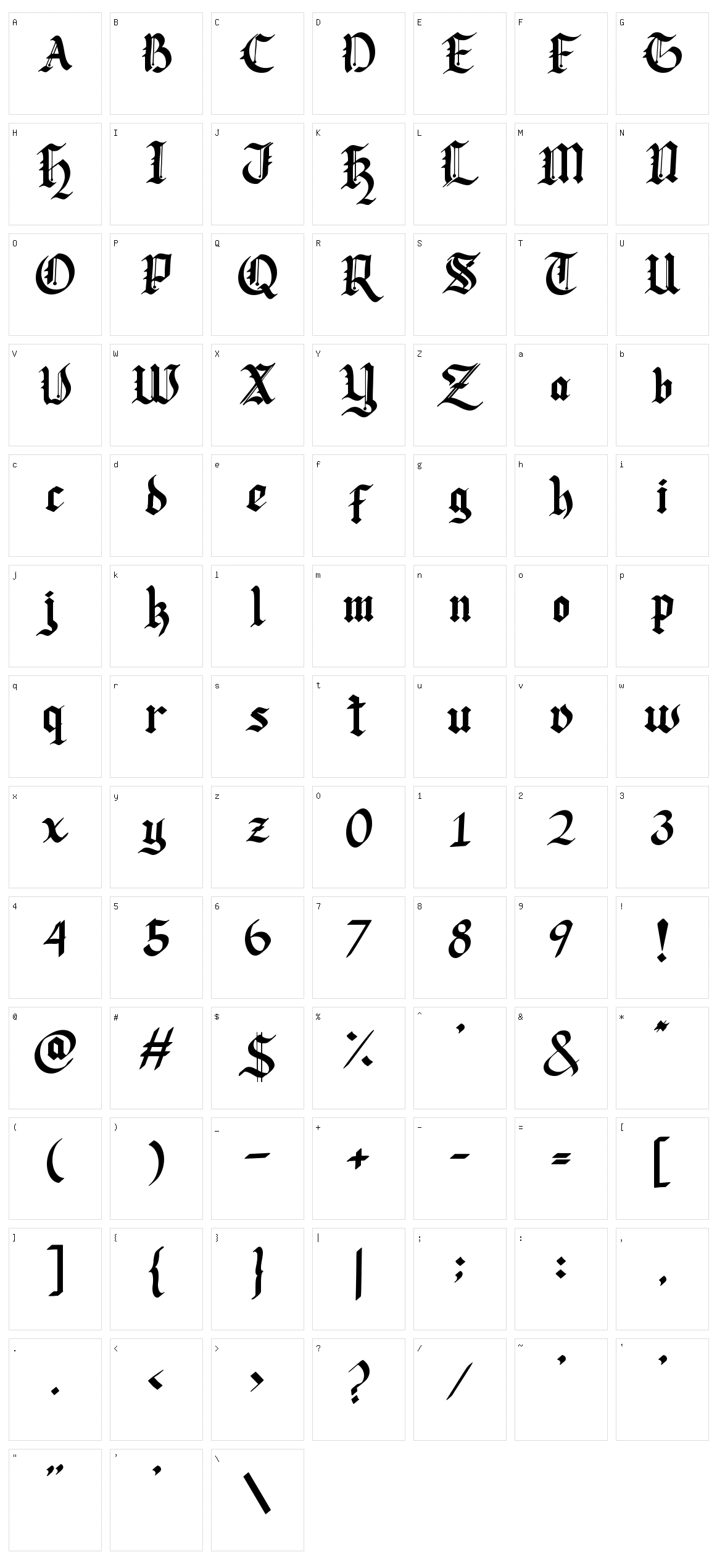 Lodeh Character Set