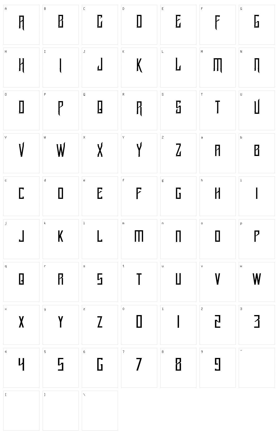 Lucker Character Set