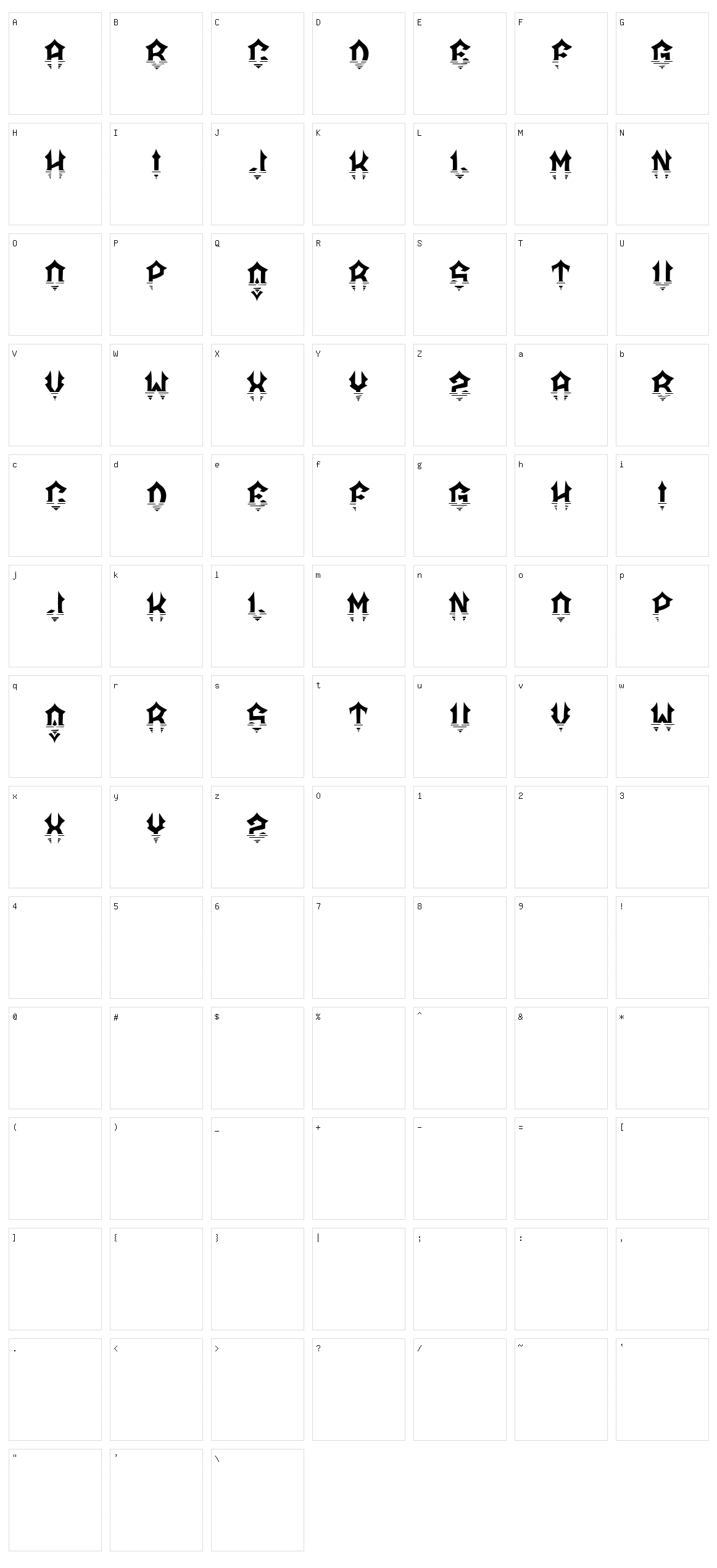 Marah Character Set