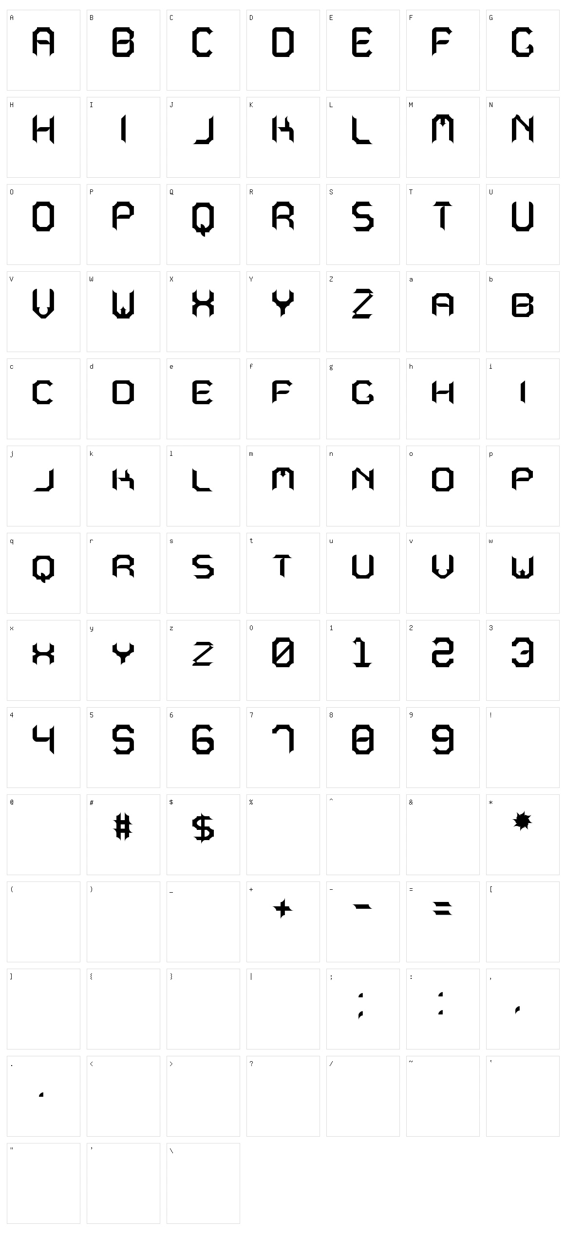 Mavole Sinpo TFB Character Set