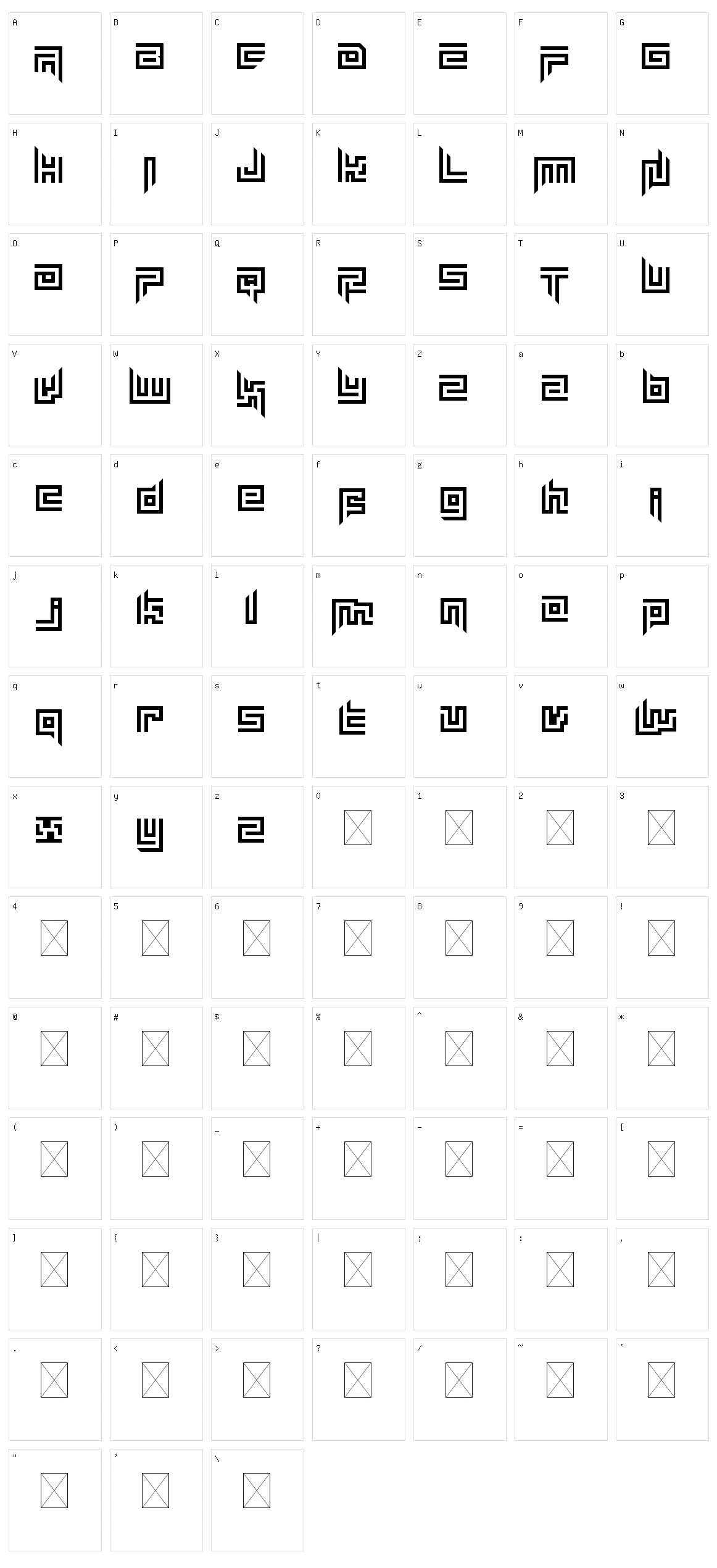 Mayon Exquisite Character Set