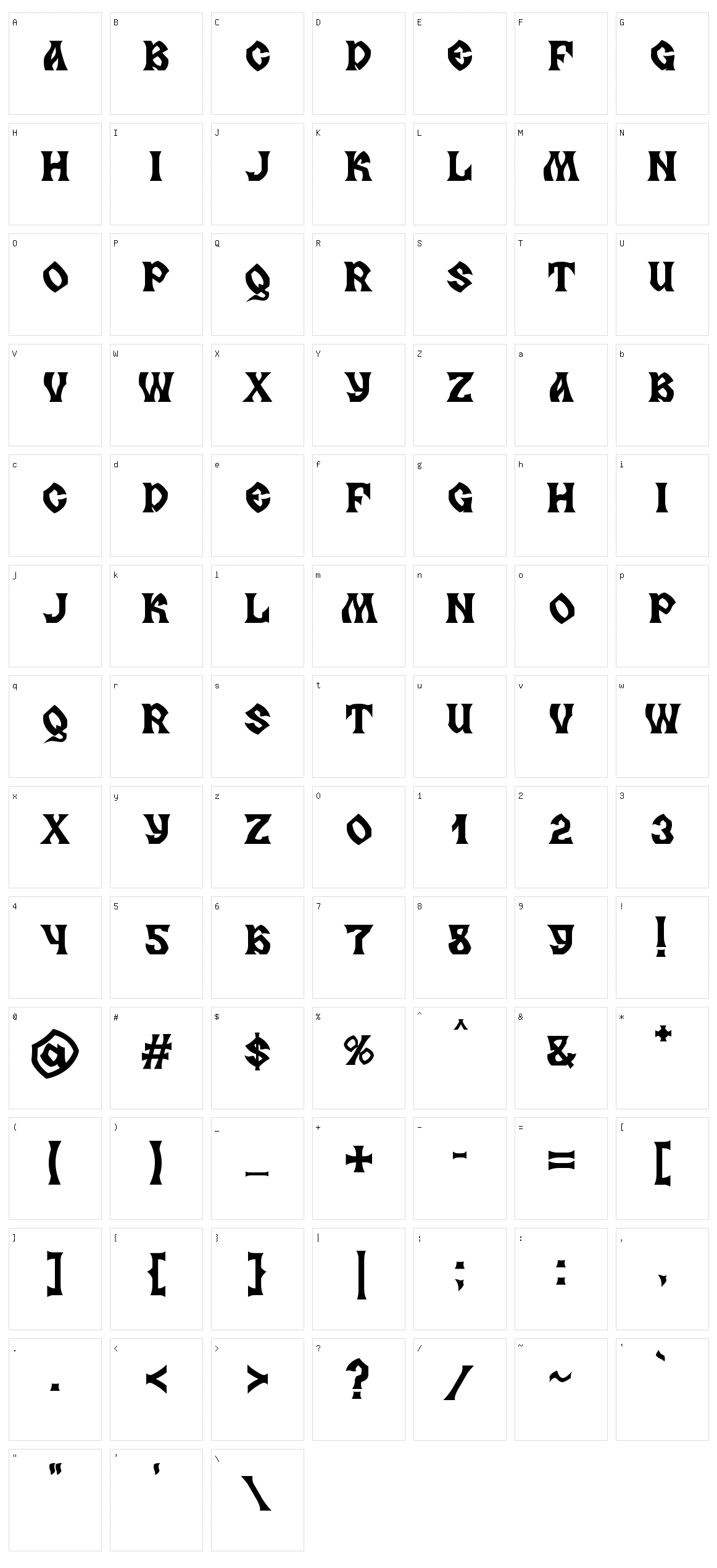 MB Slavonic Minsk Character Set