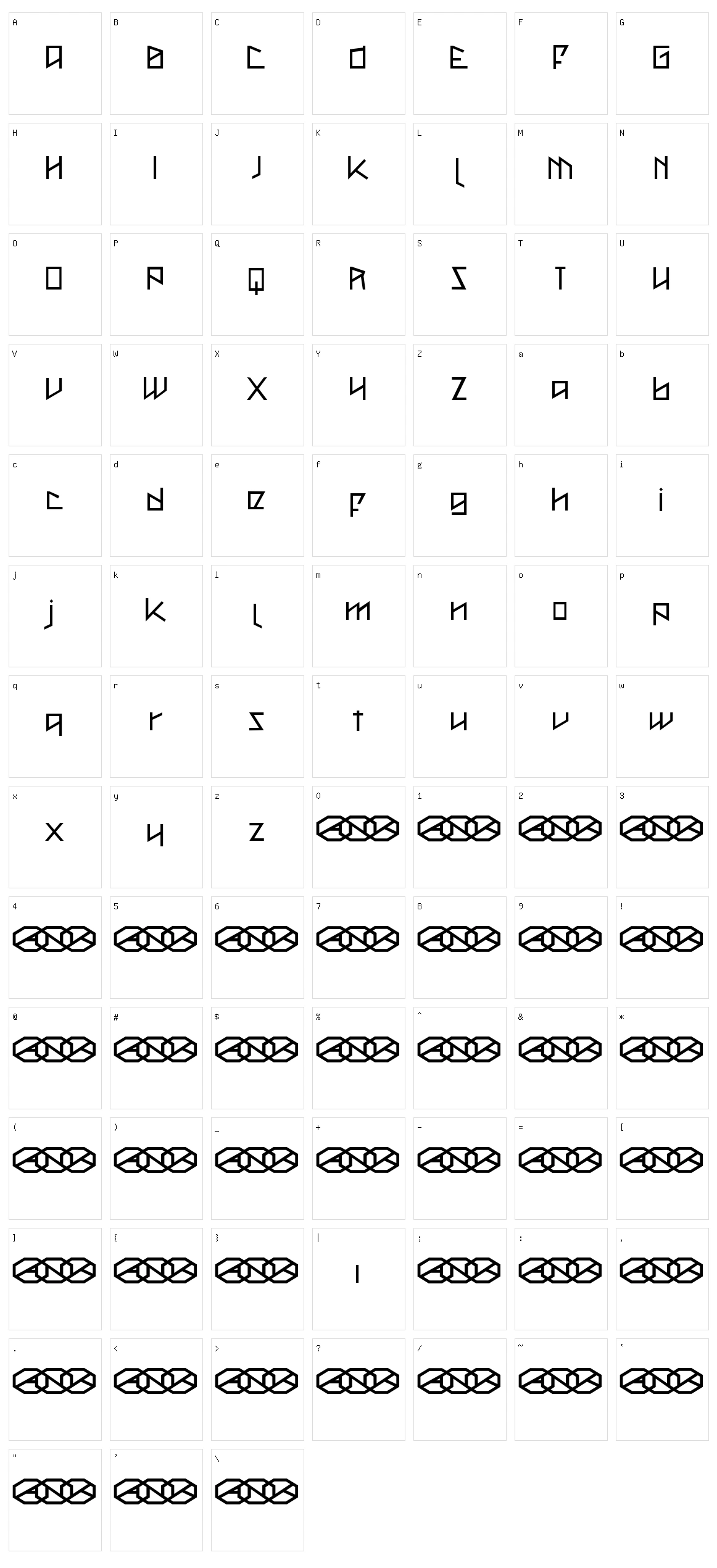 Metal as in heavy Character Set