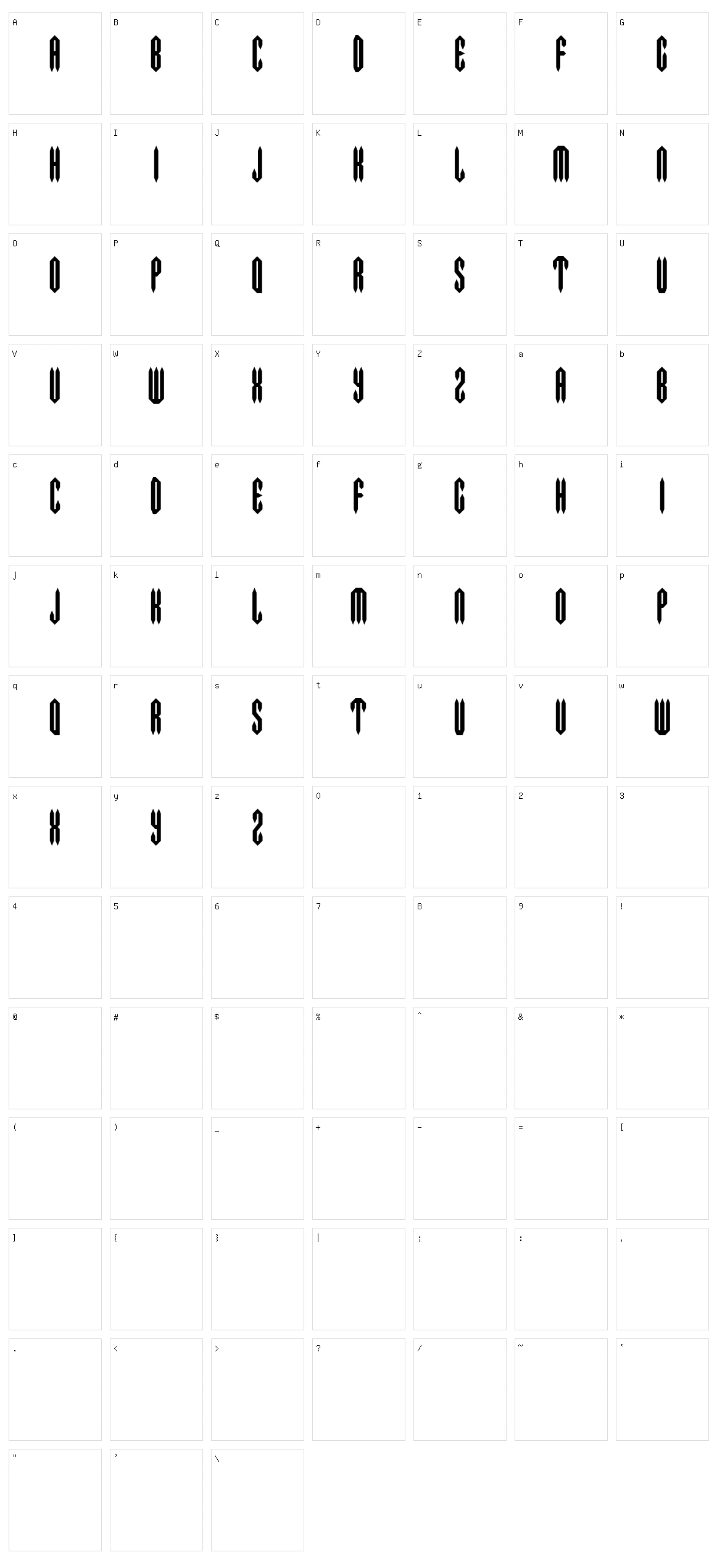 Metal Crusher Character Set