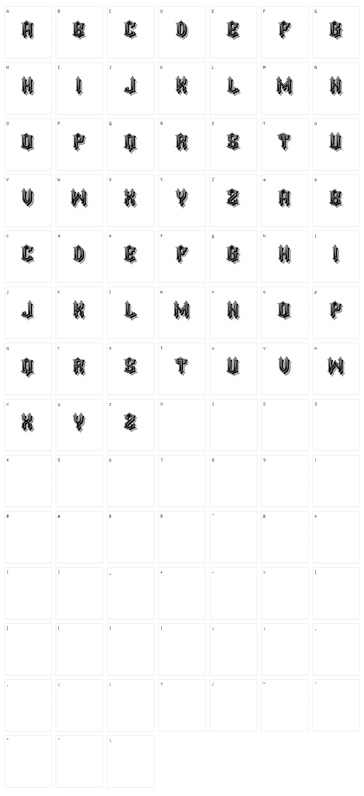 Mister Boring Character Set