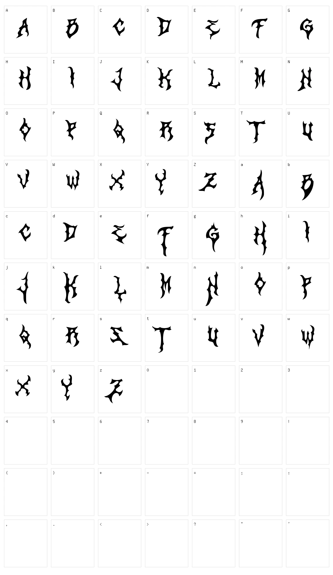 Monumental Character Set