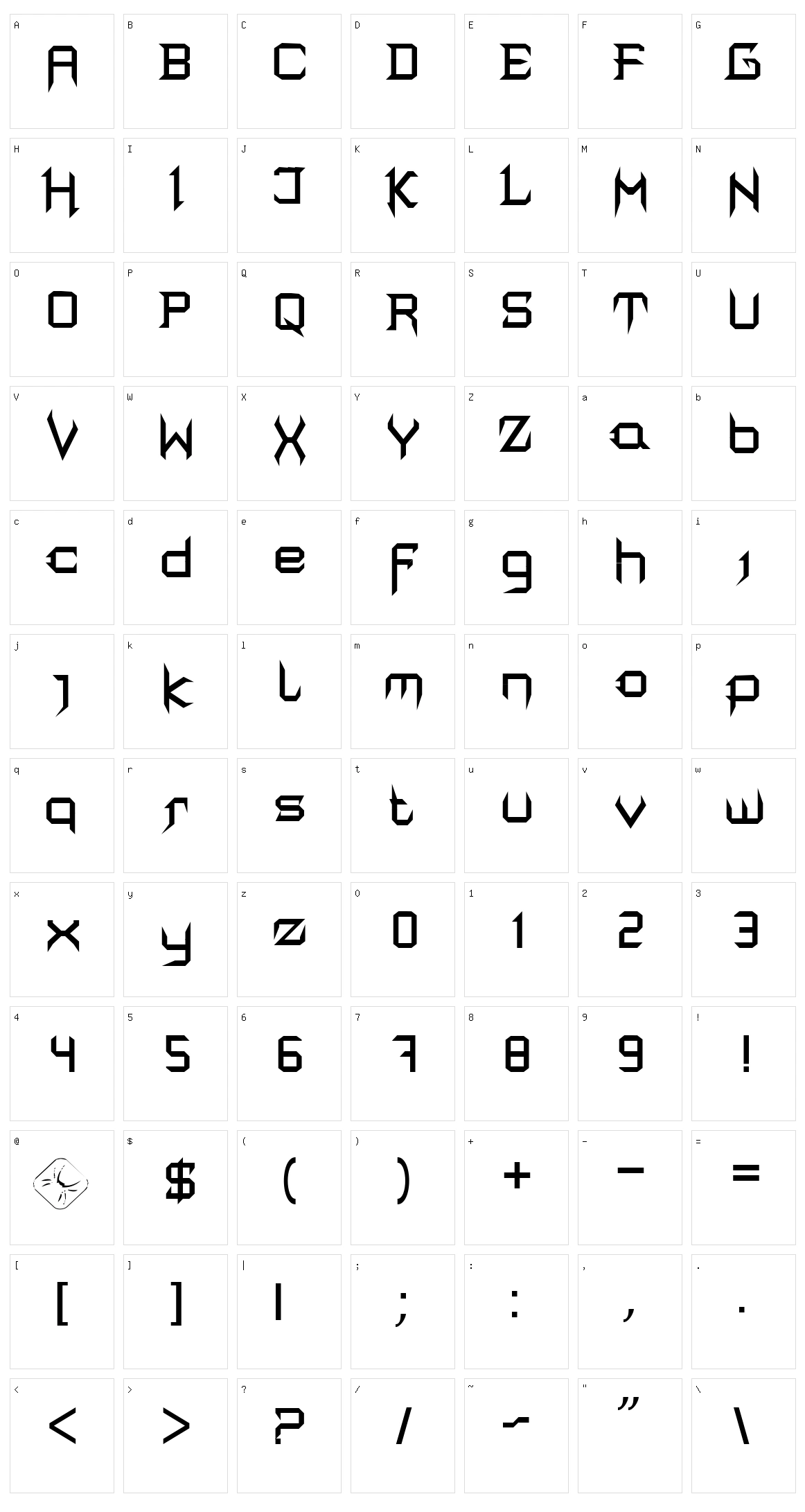 Mortis Character Set