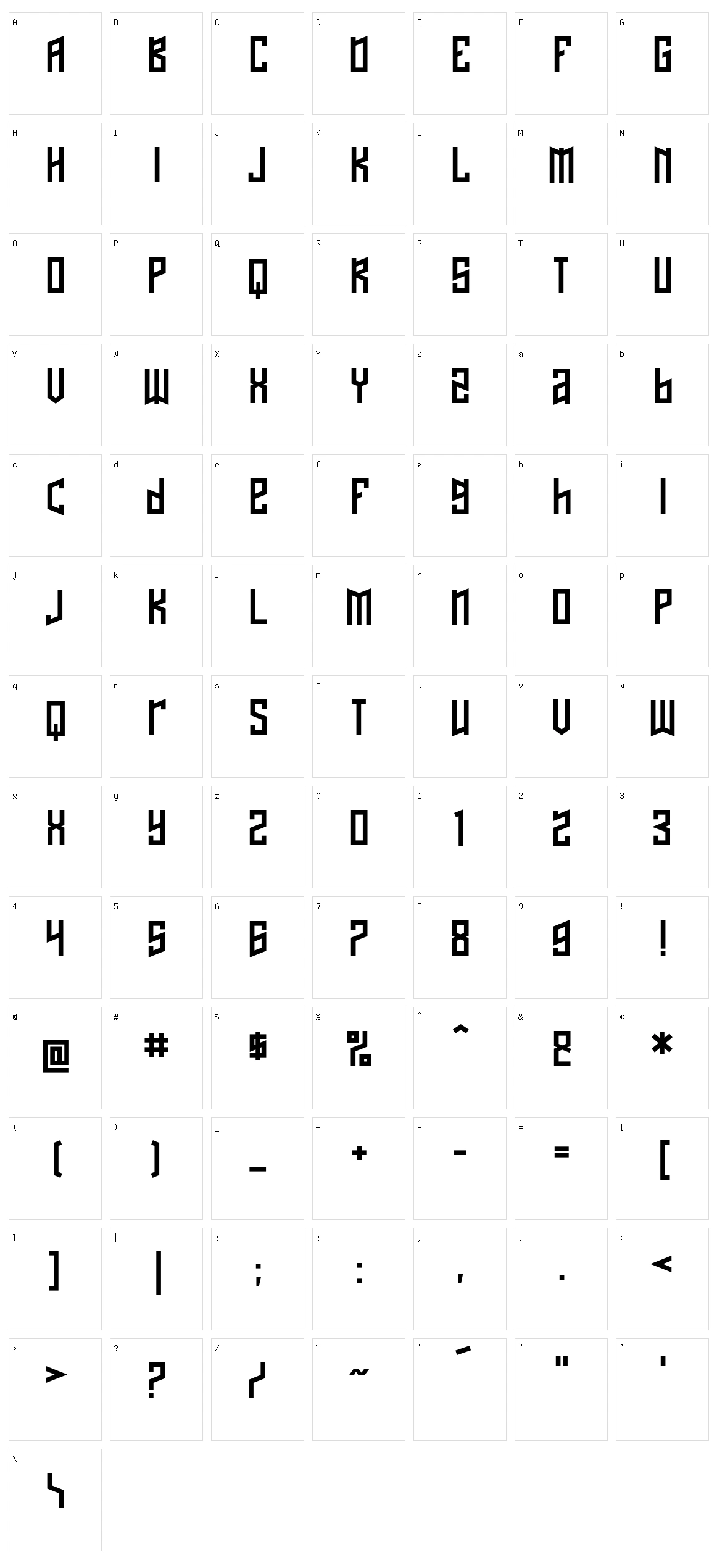 Naftalene Character Set