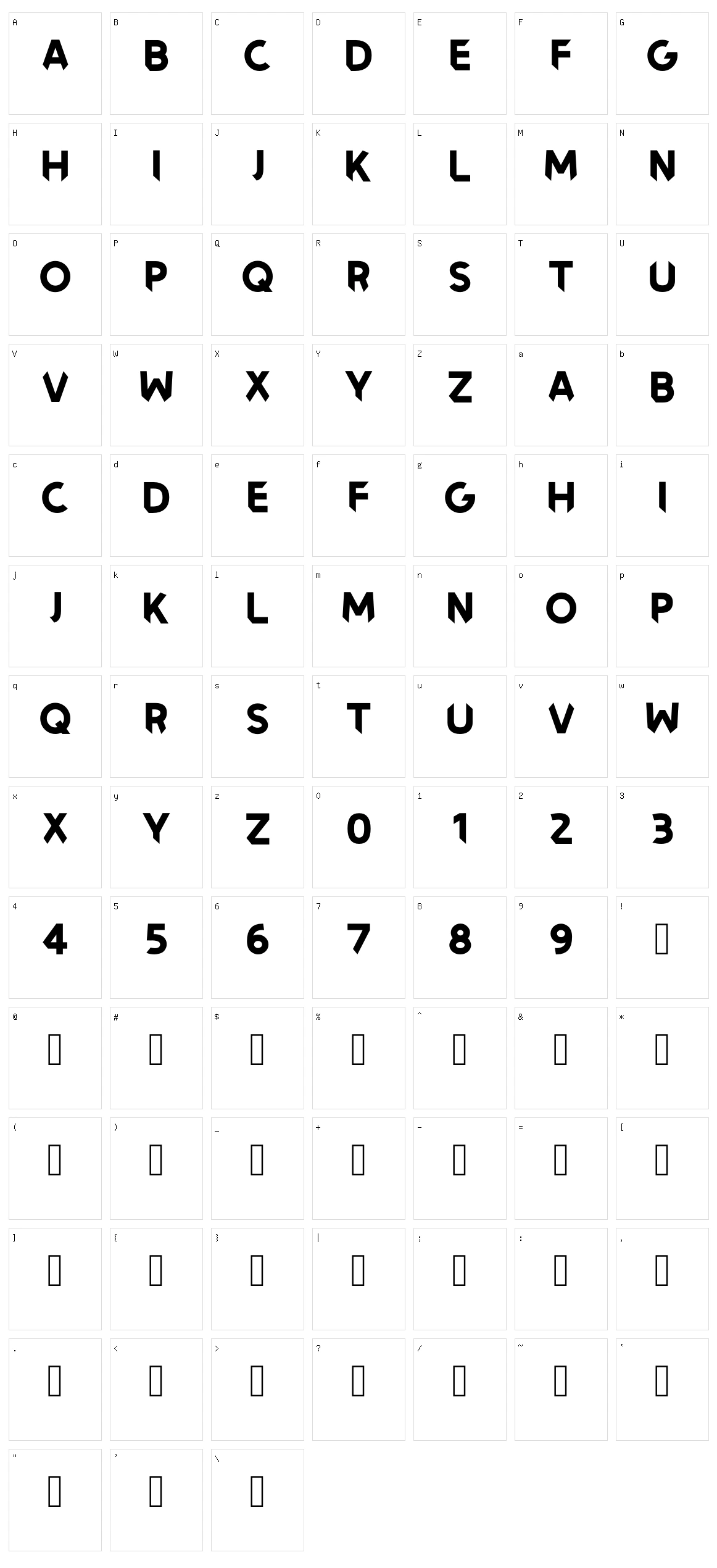 New Type Character Set