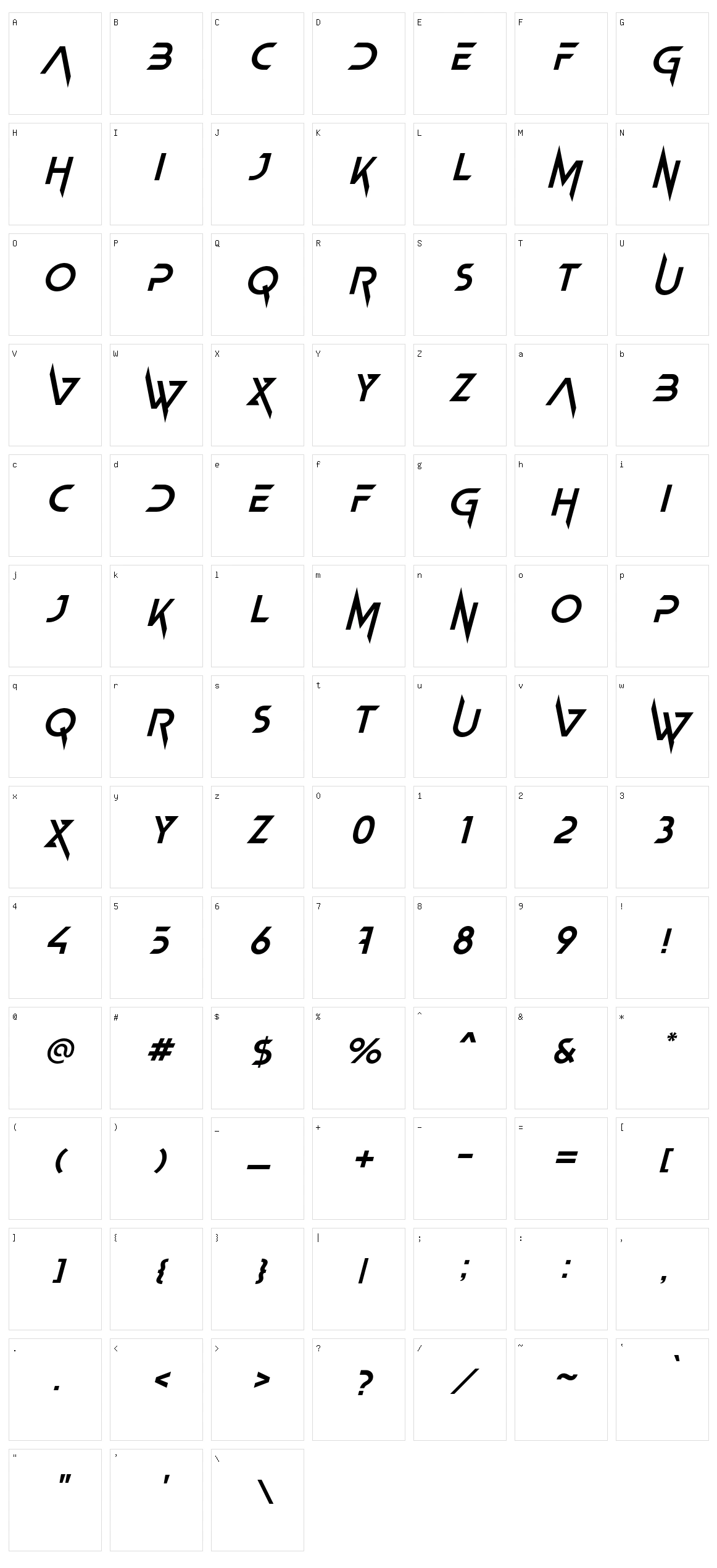 Newton Howard Character Set