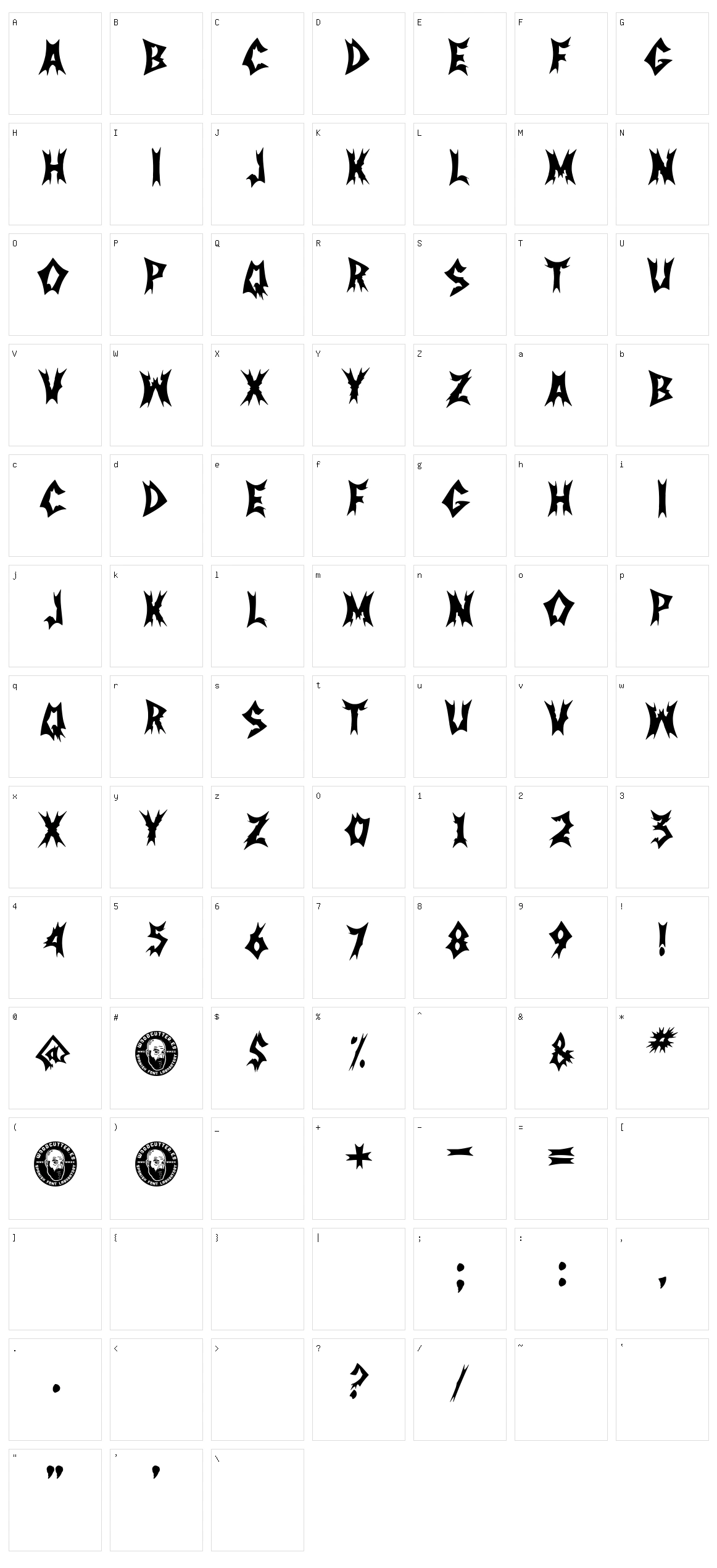 Nordic Metal Band Character Set