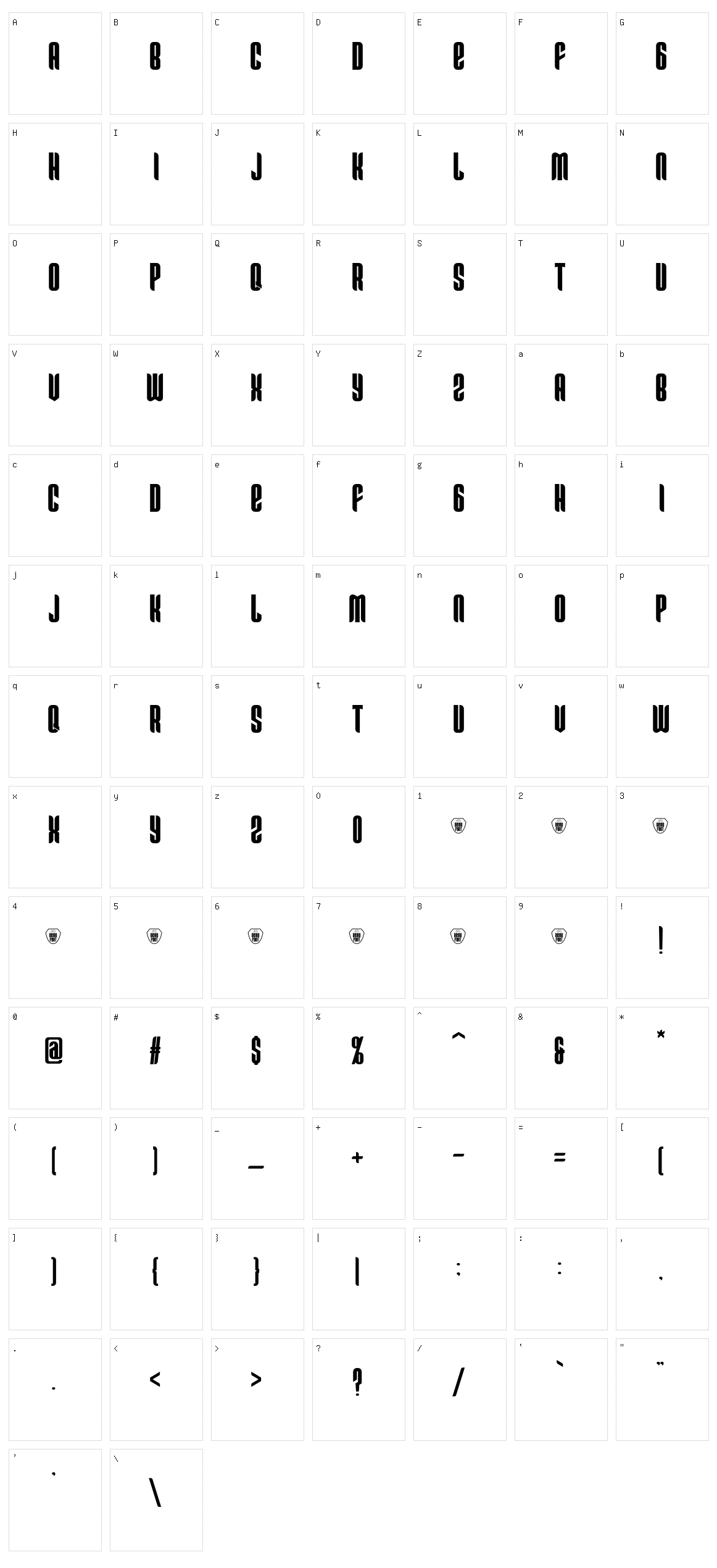 Ok-Esport Character Set