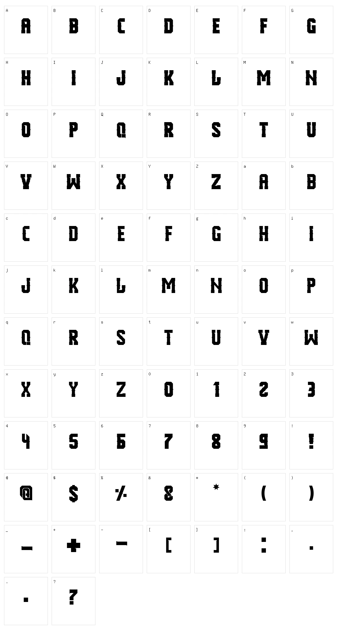 Part Two Character Set