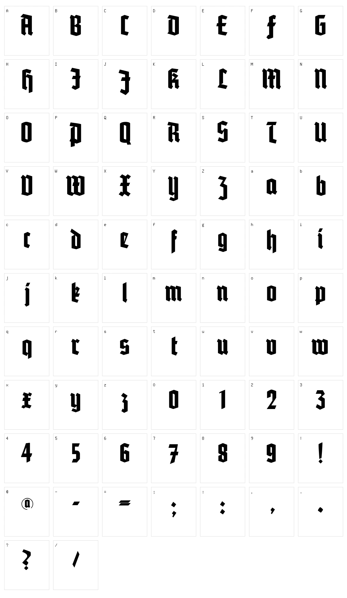 Potsdam Character Set