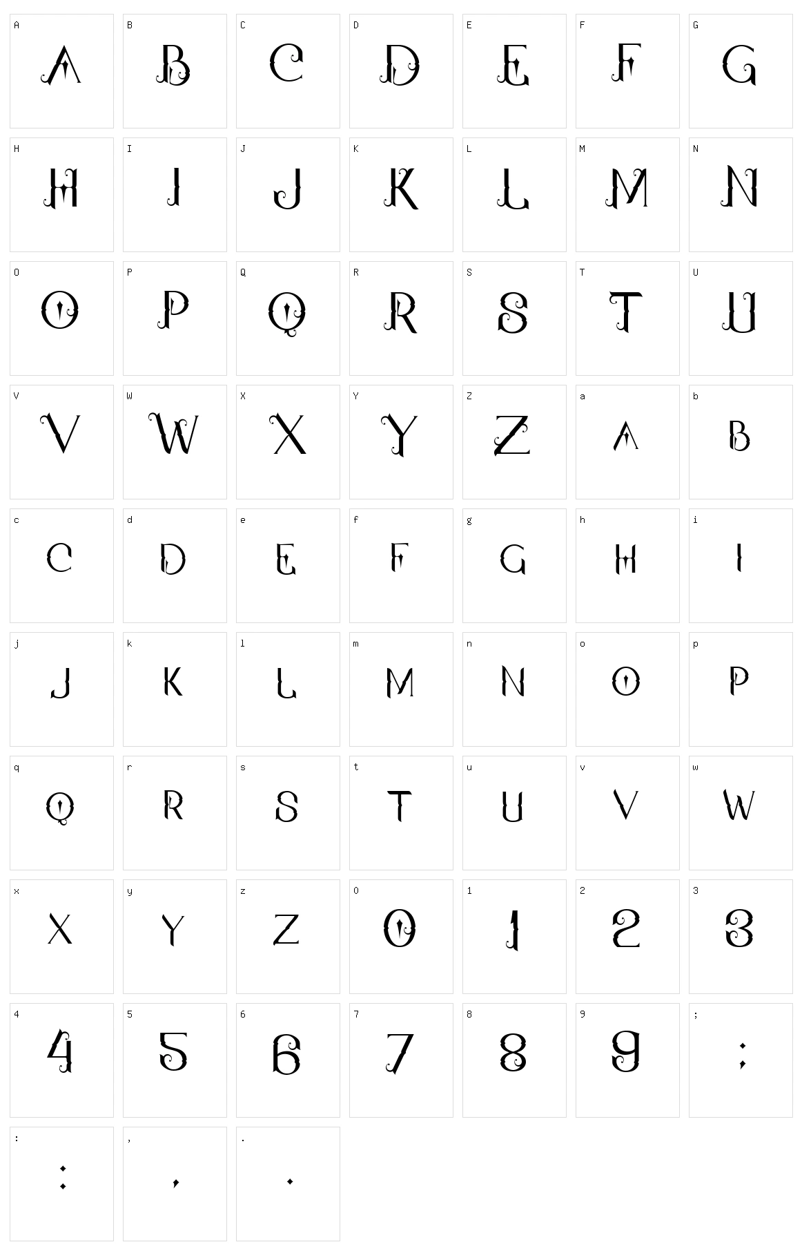 Qallos Character Set