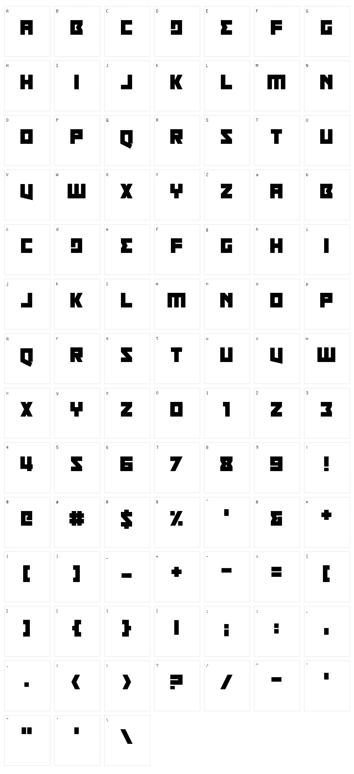 Qui Finn Character Set