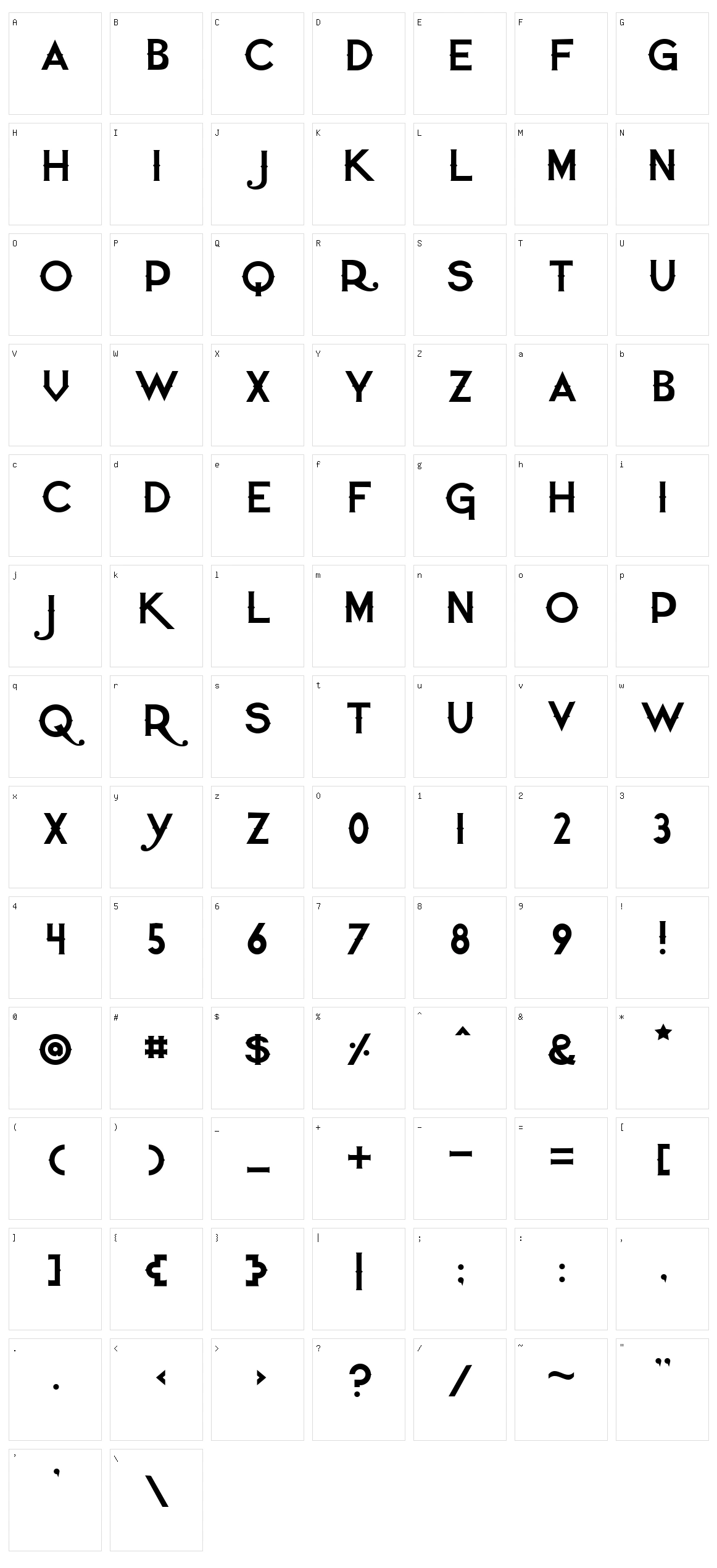 Quiet the Thief Character Set