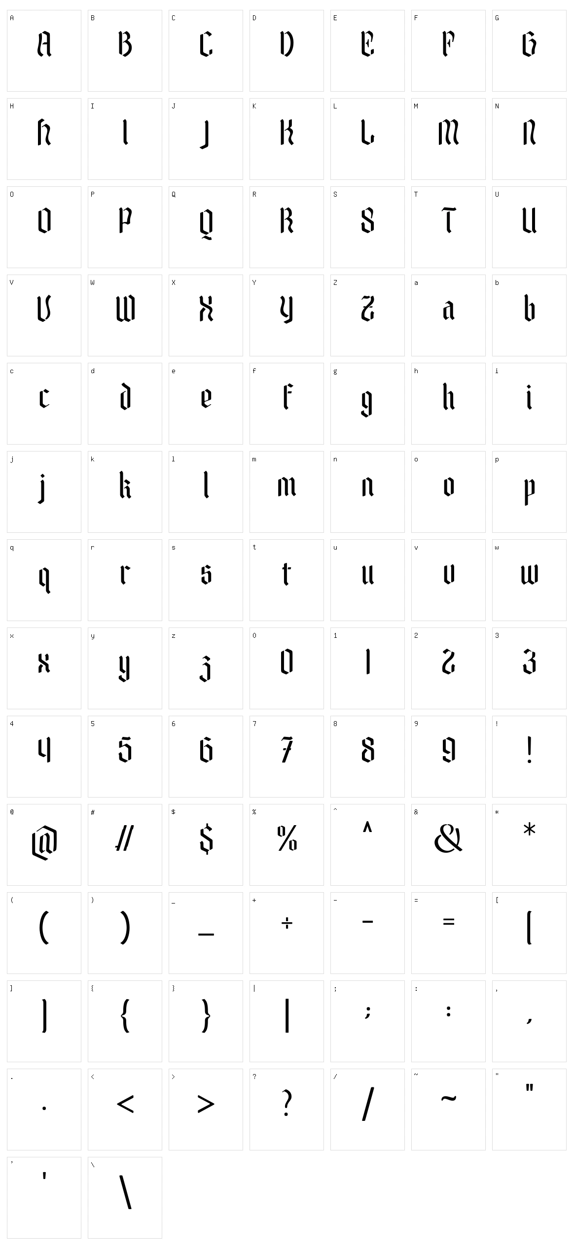 Radja Wolly Character Set