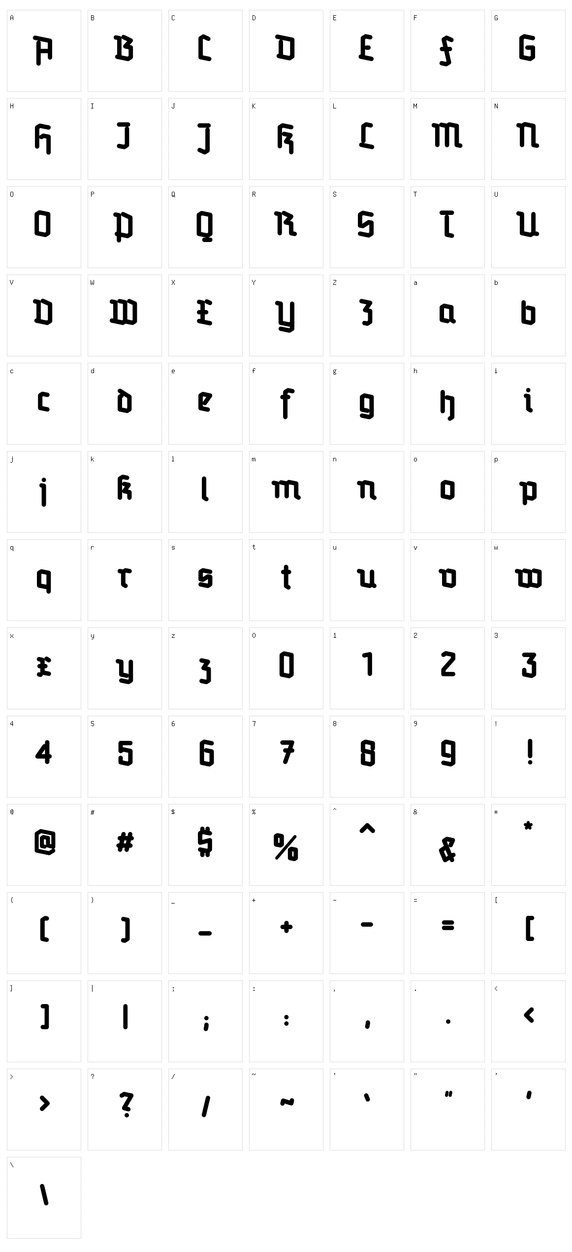 Redifraktur Character Set