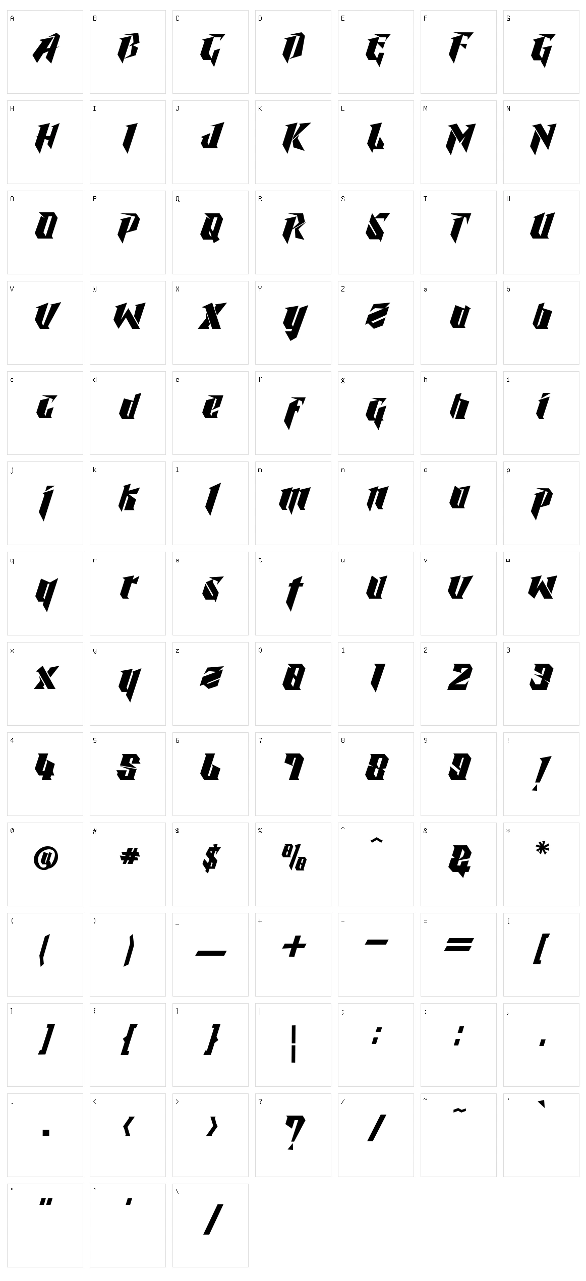 Road Racer Character Set