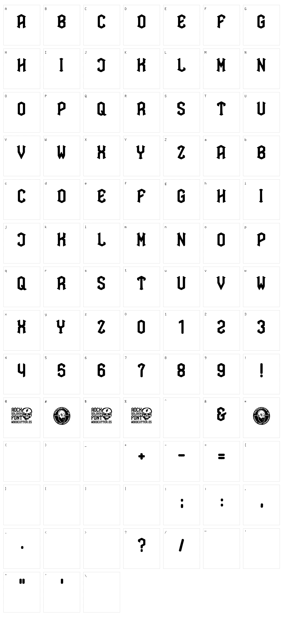 Rock Soldier Character Set