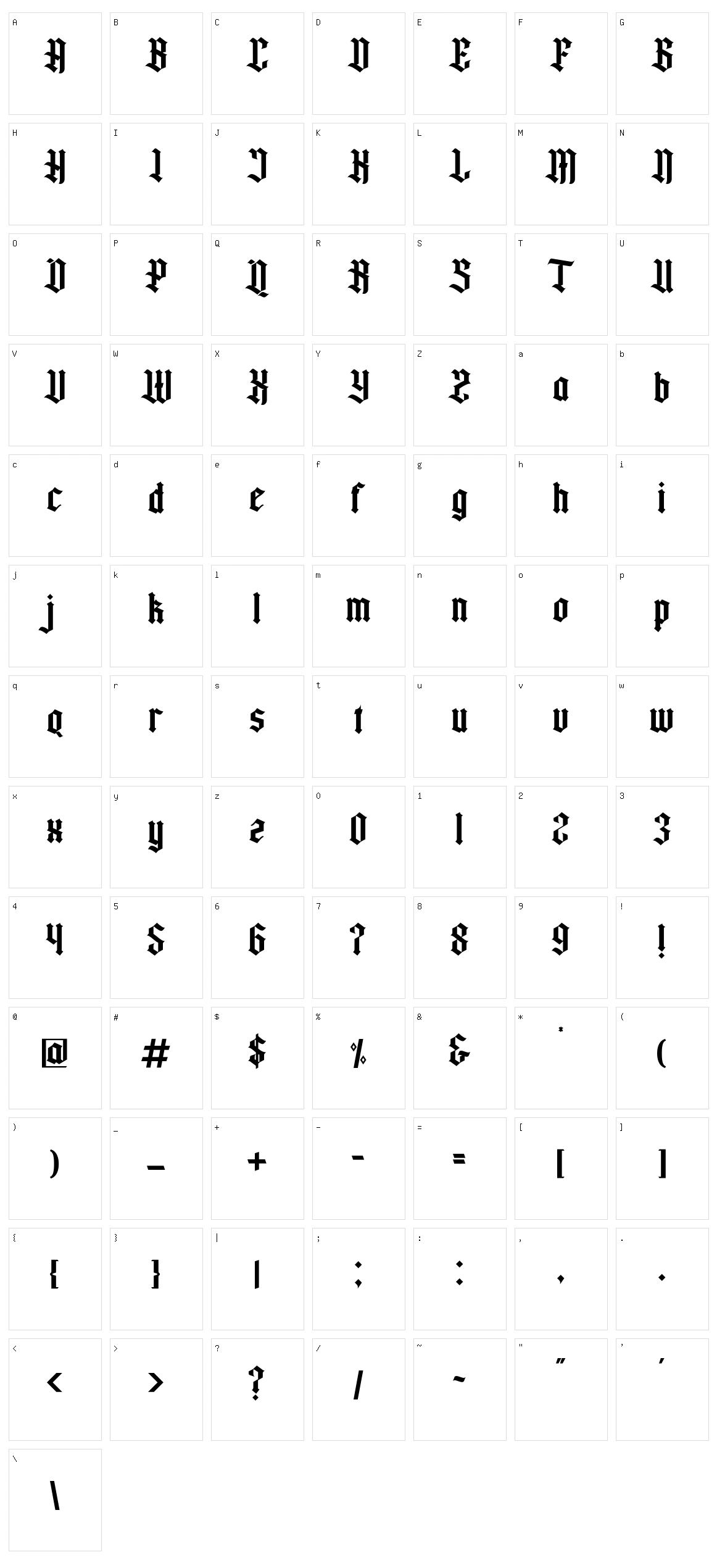 Rogfus Sejatty Character Set