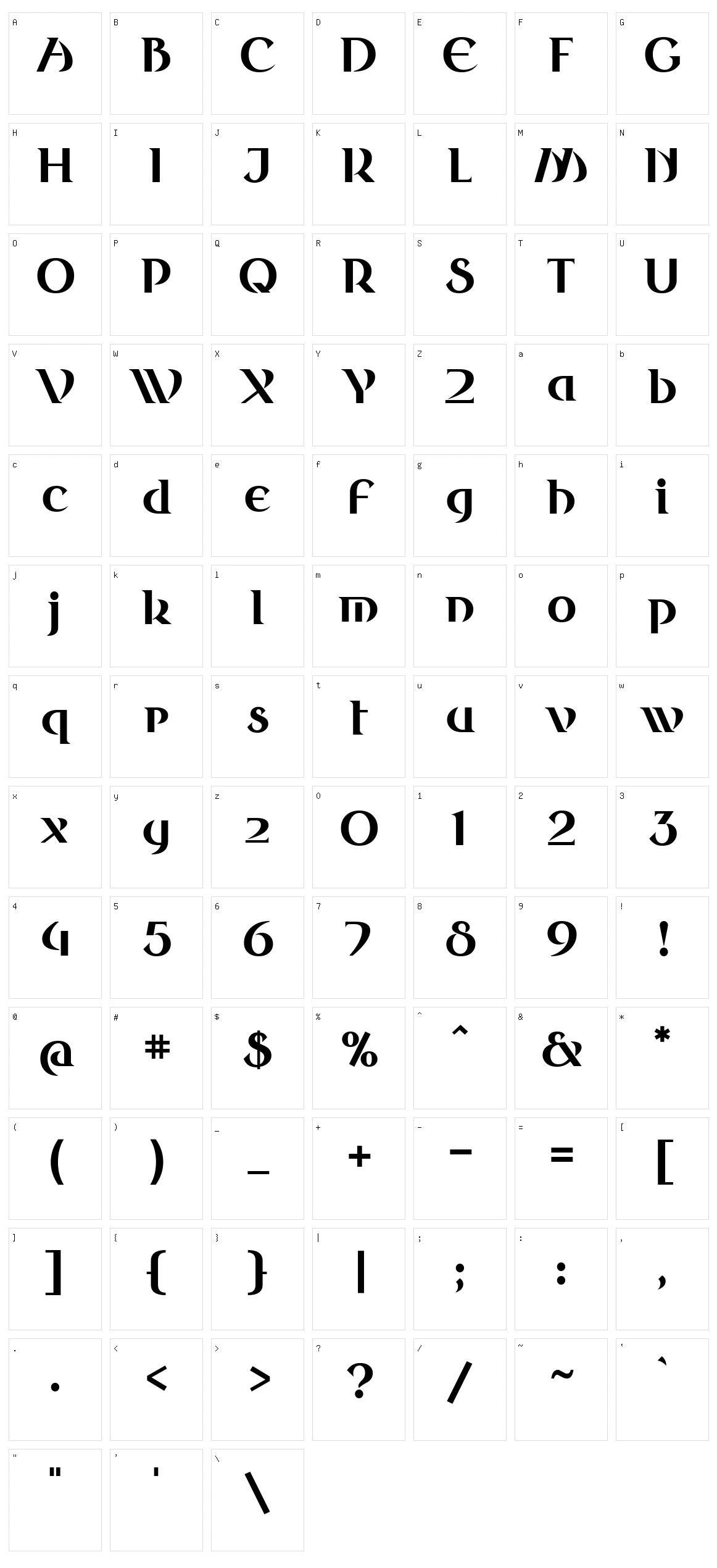 Round Style Character Set