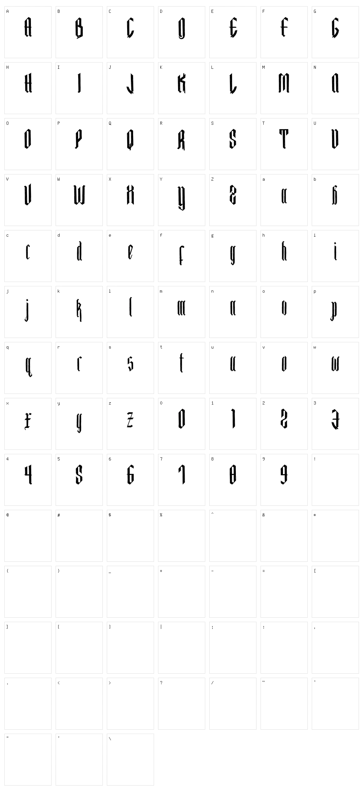 Rumasa Character Set