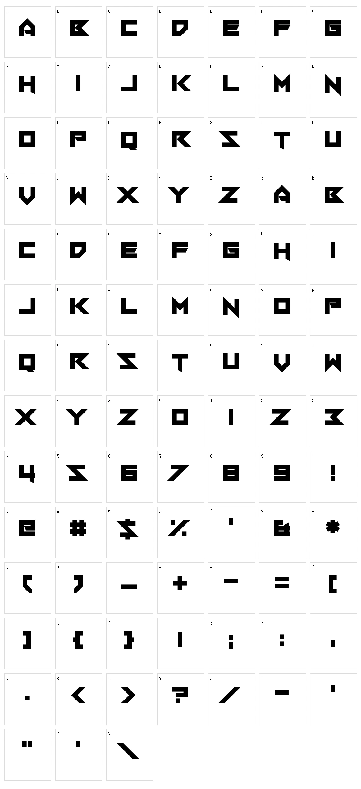 Sacred Hertz Character Set