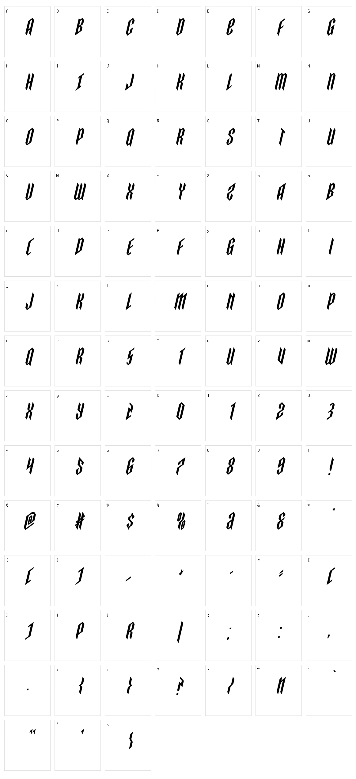 Saint Martyr Character Set