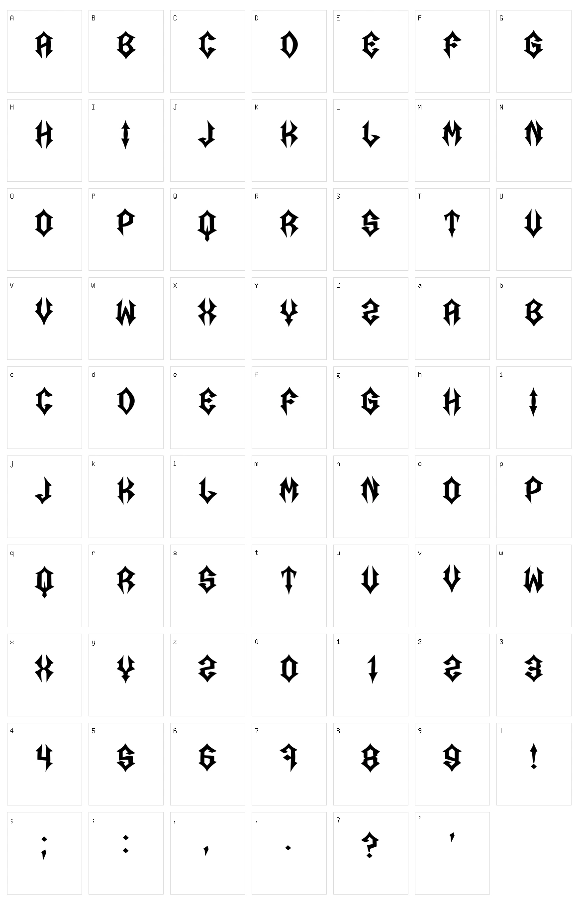 Sariya Character Set