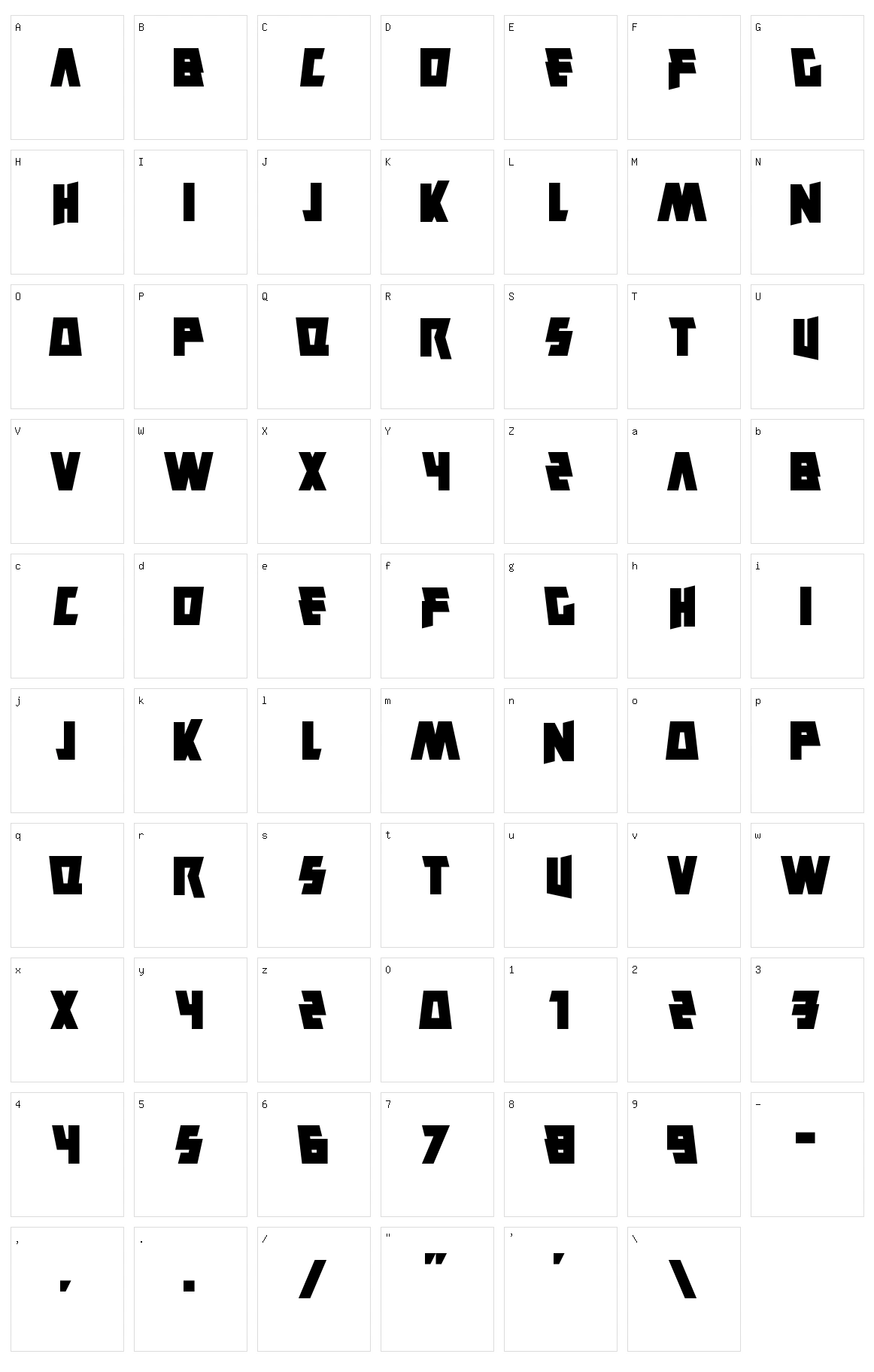 Savantism Character Set