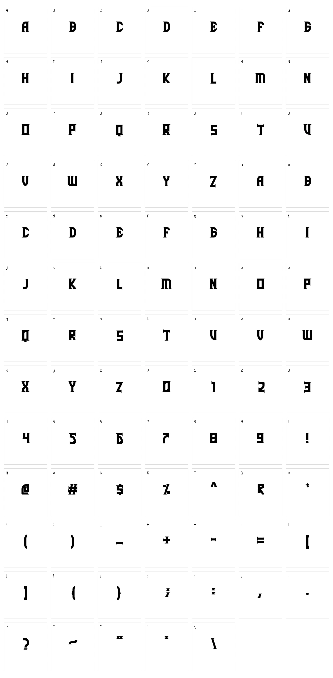 Simalakama Character Set