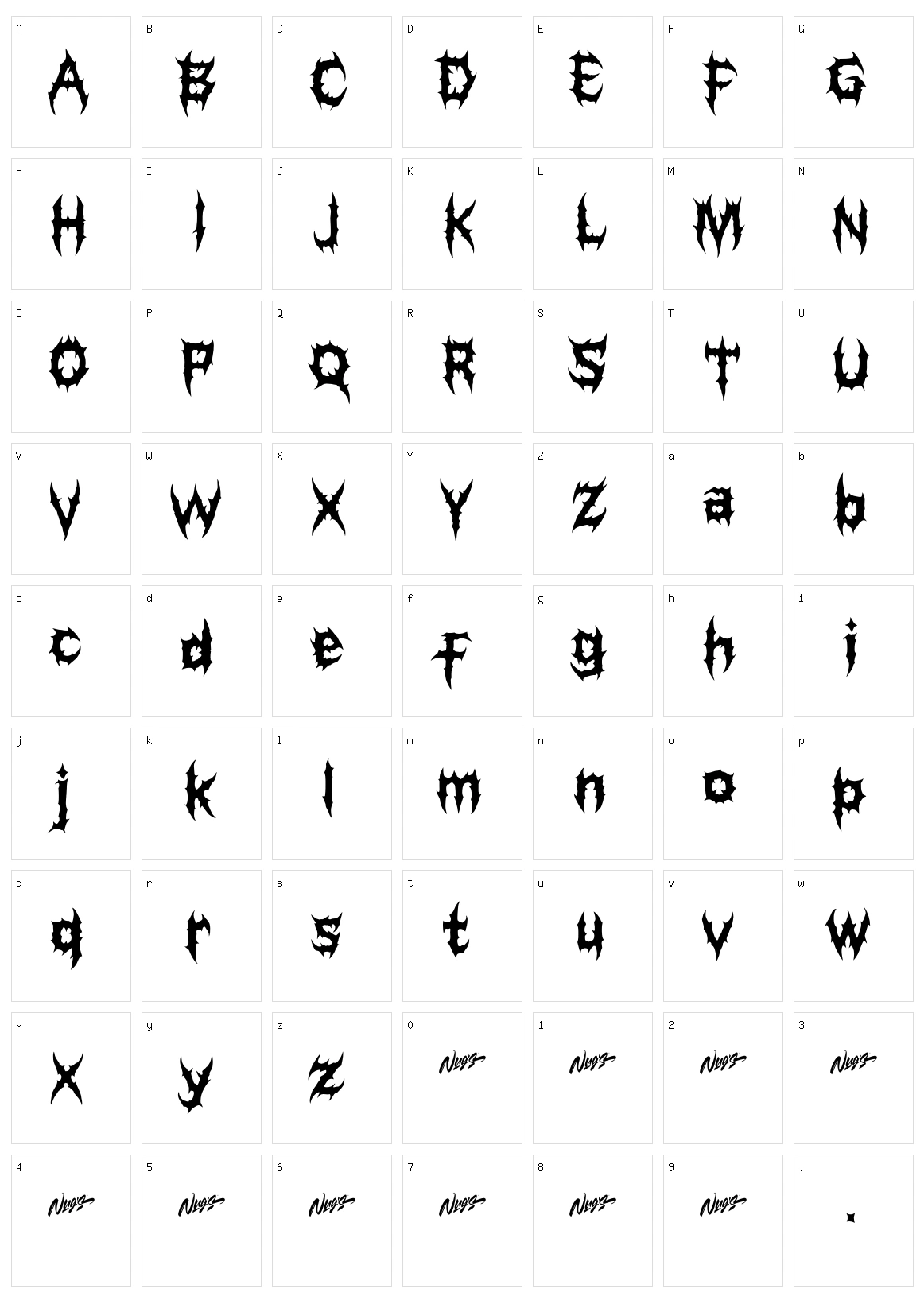 Slaughter Of The Death Character Set