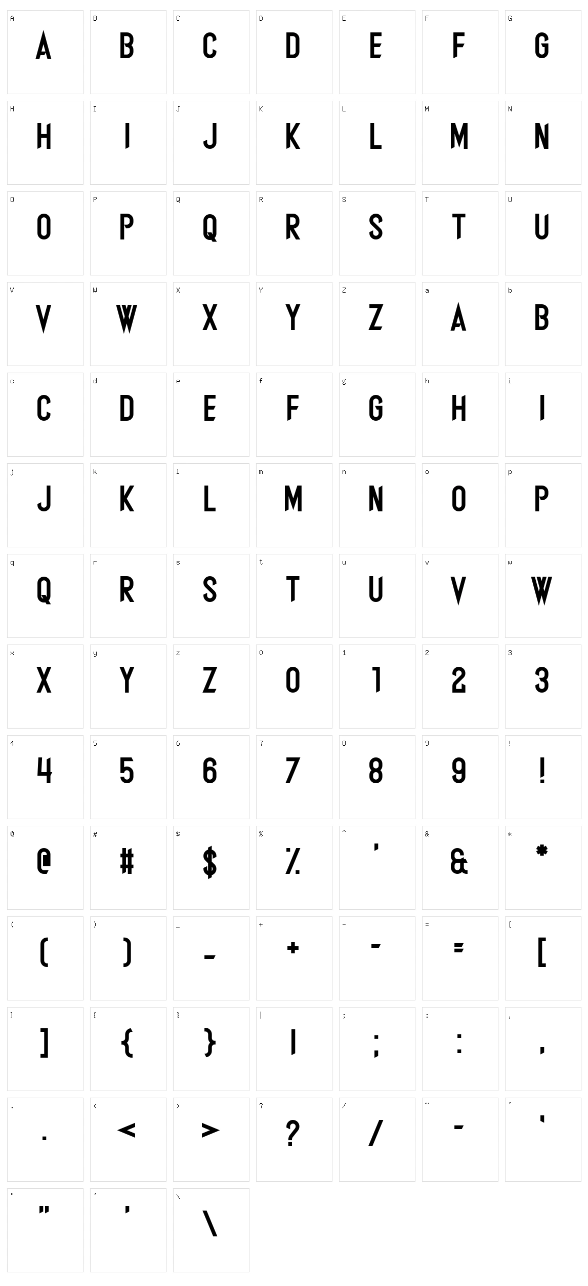 Slumber's Weight Character Set