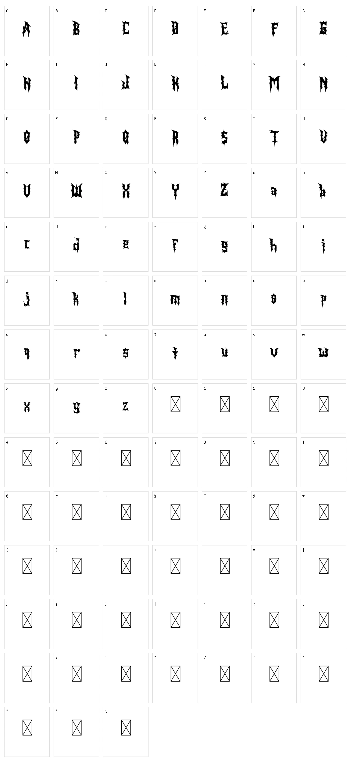 Solo Level Character Set