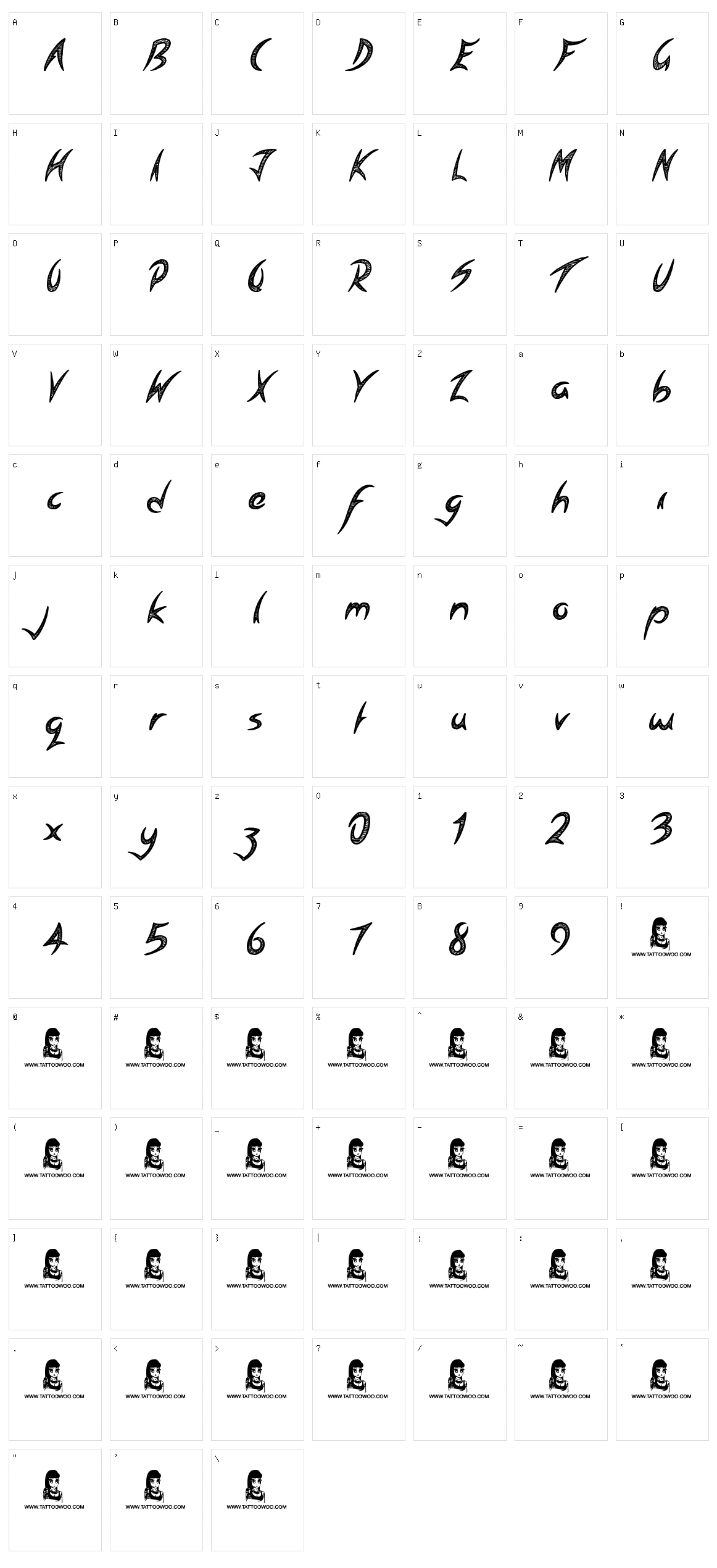 Spiritual Ritual Character Set