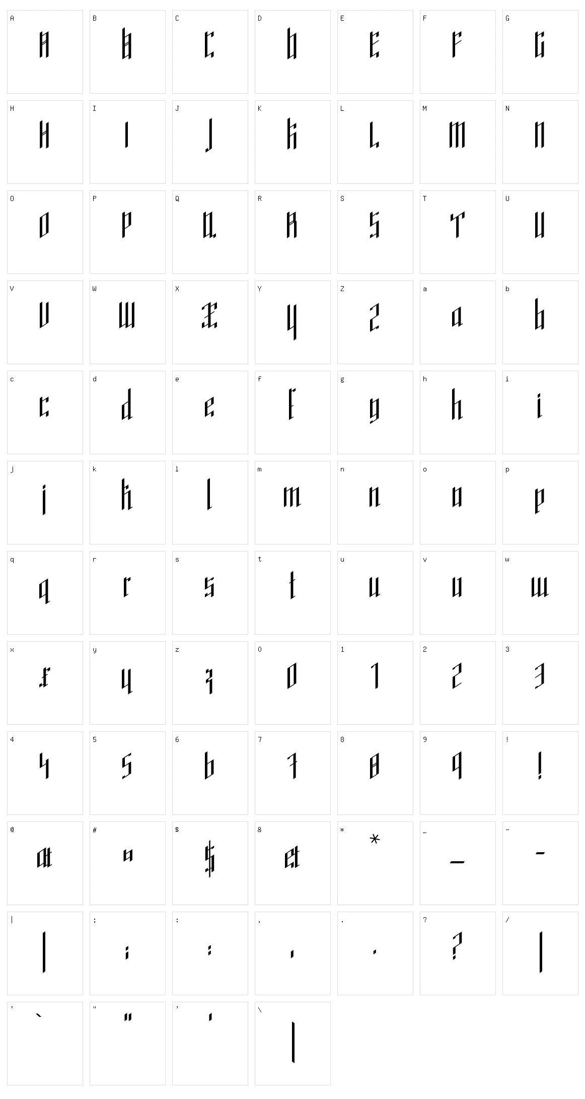 Stil?bung Character Set