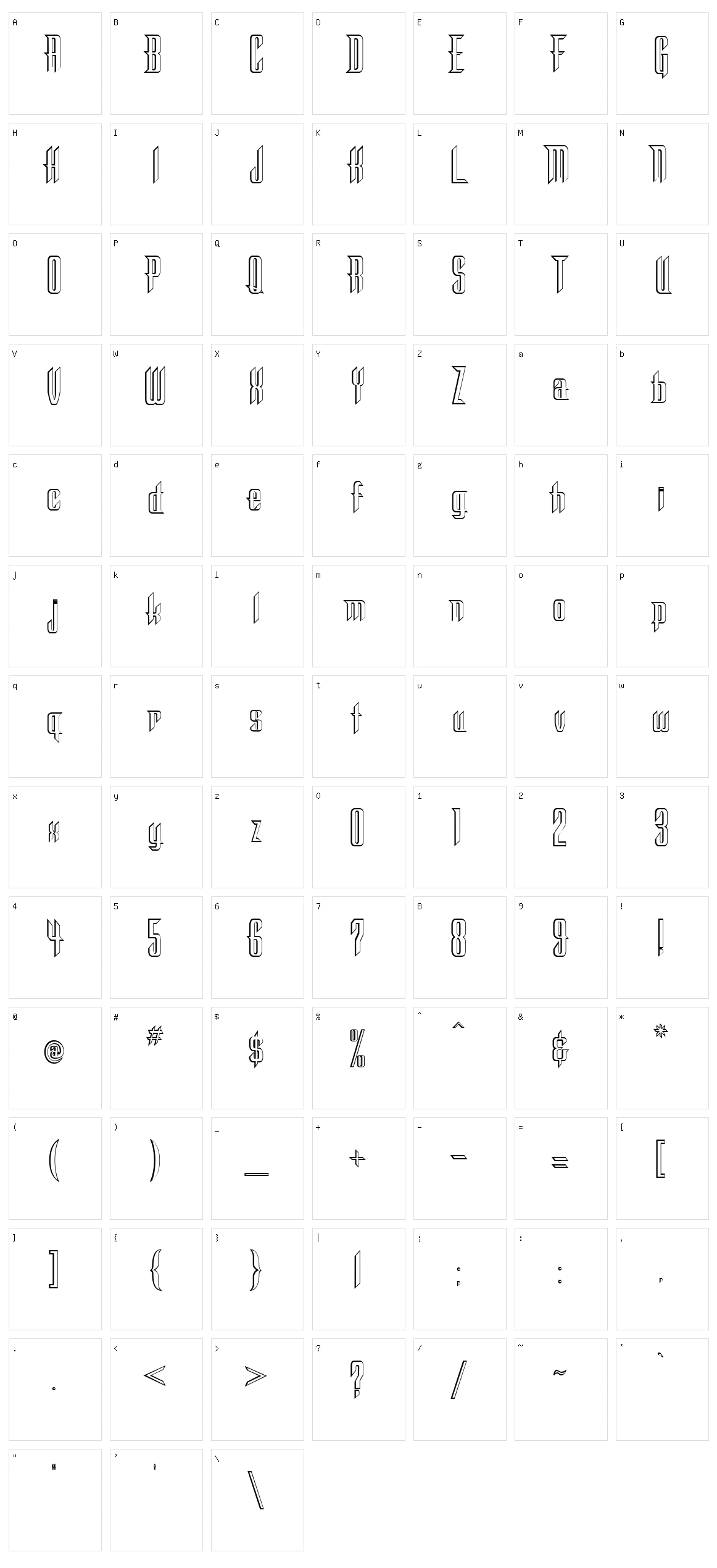 Stone Character Set