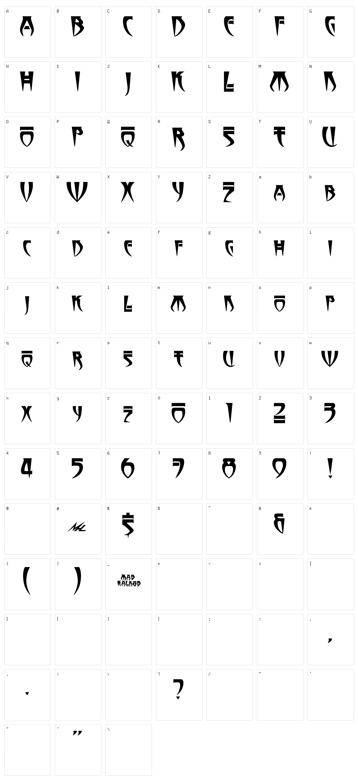 Stormbringer Character Set