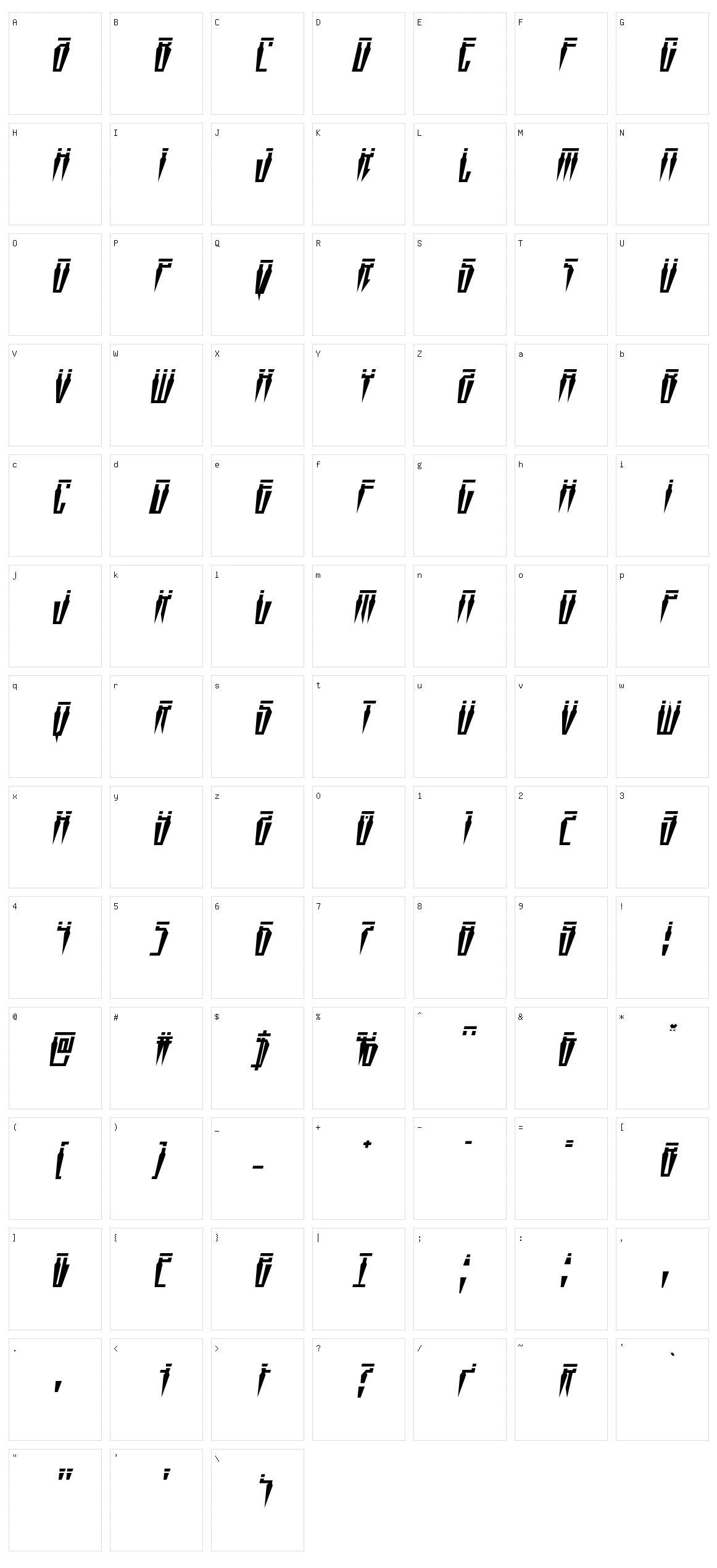 Swordtooth Character Set