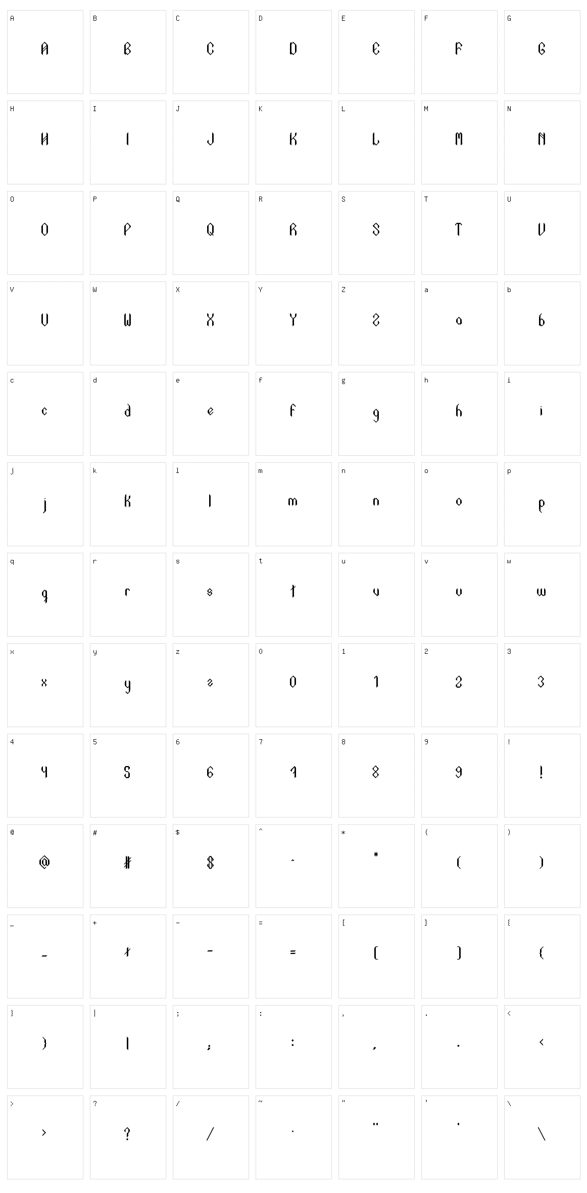 Text In Gothic Character Set