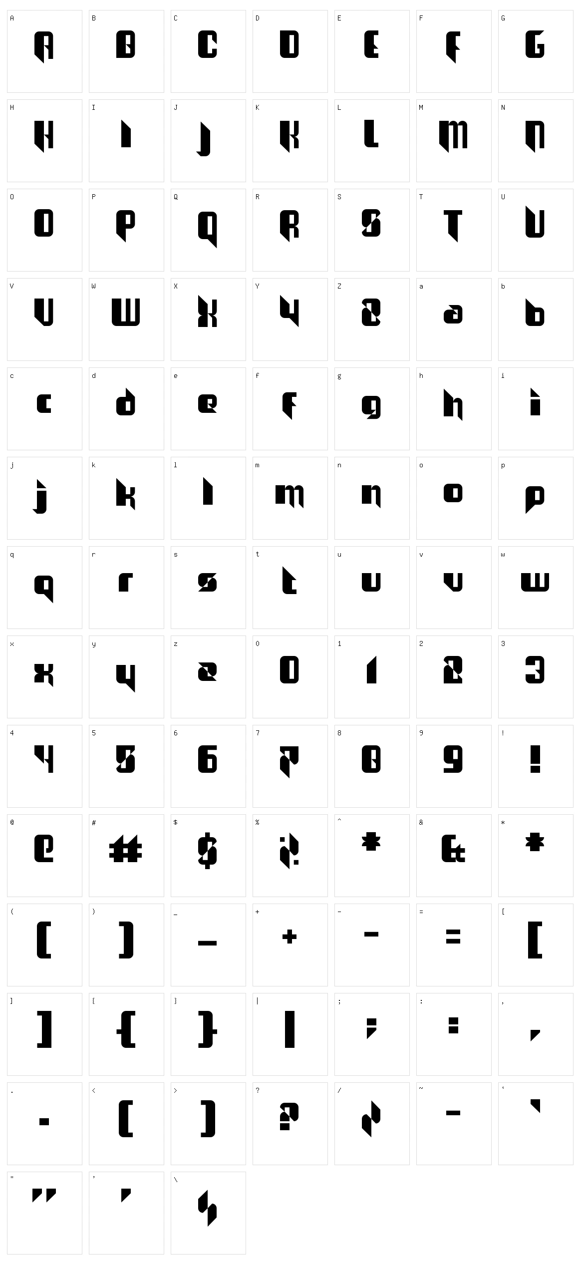 The Joy Facade Character Set