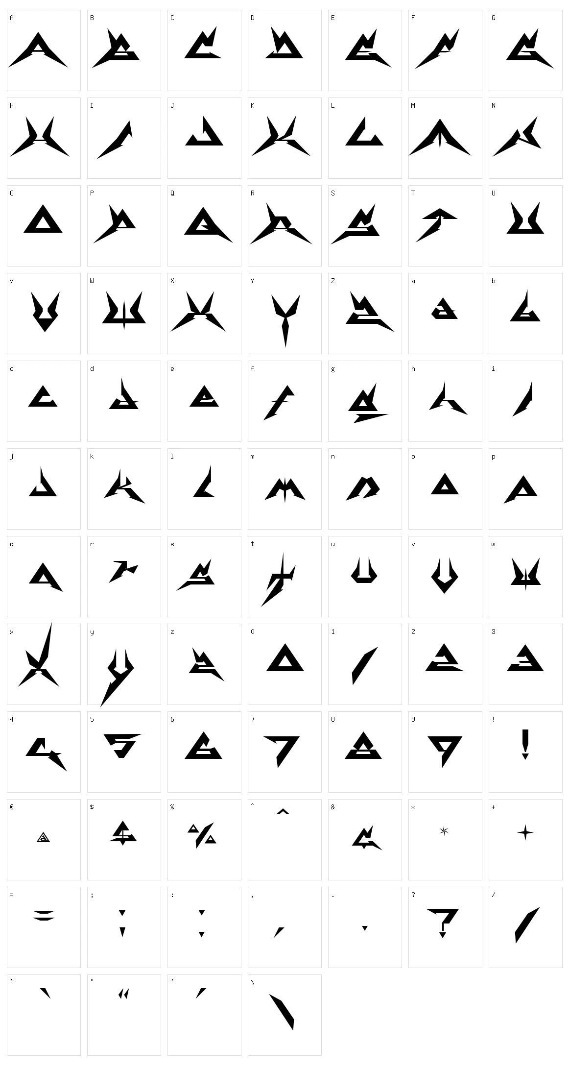 Thermobaric Character Set